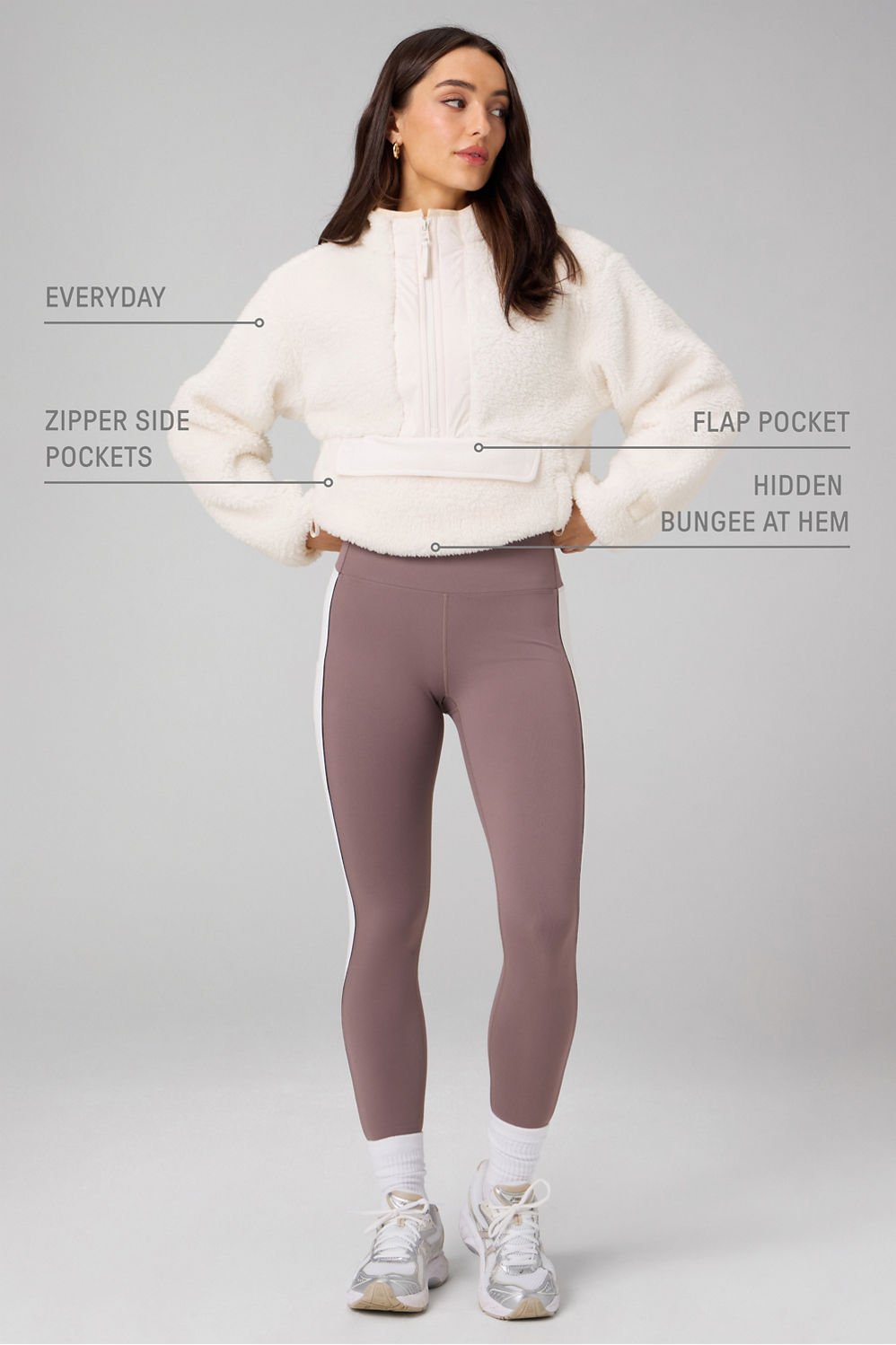 Fabletics Teddy Half-Zip Pullover
