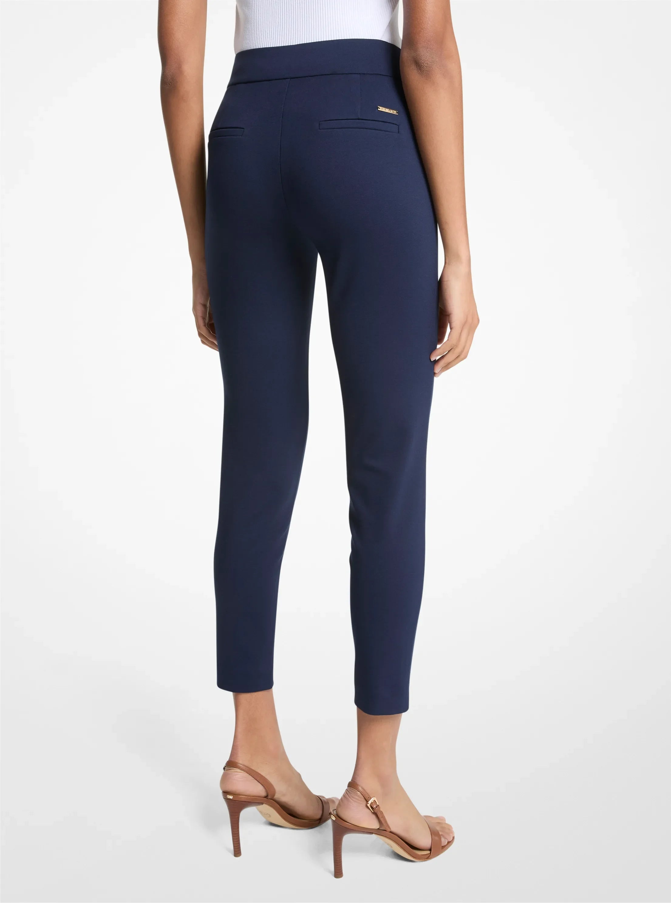 Michael Kors Viscose Blend Zip Pants MIDNIGHTBLUE