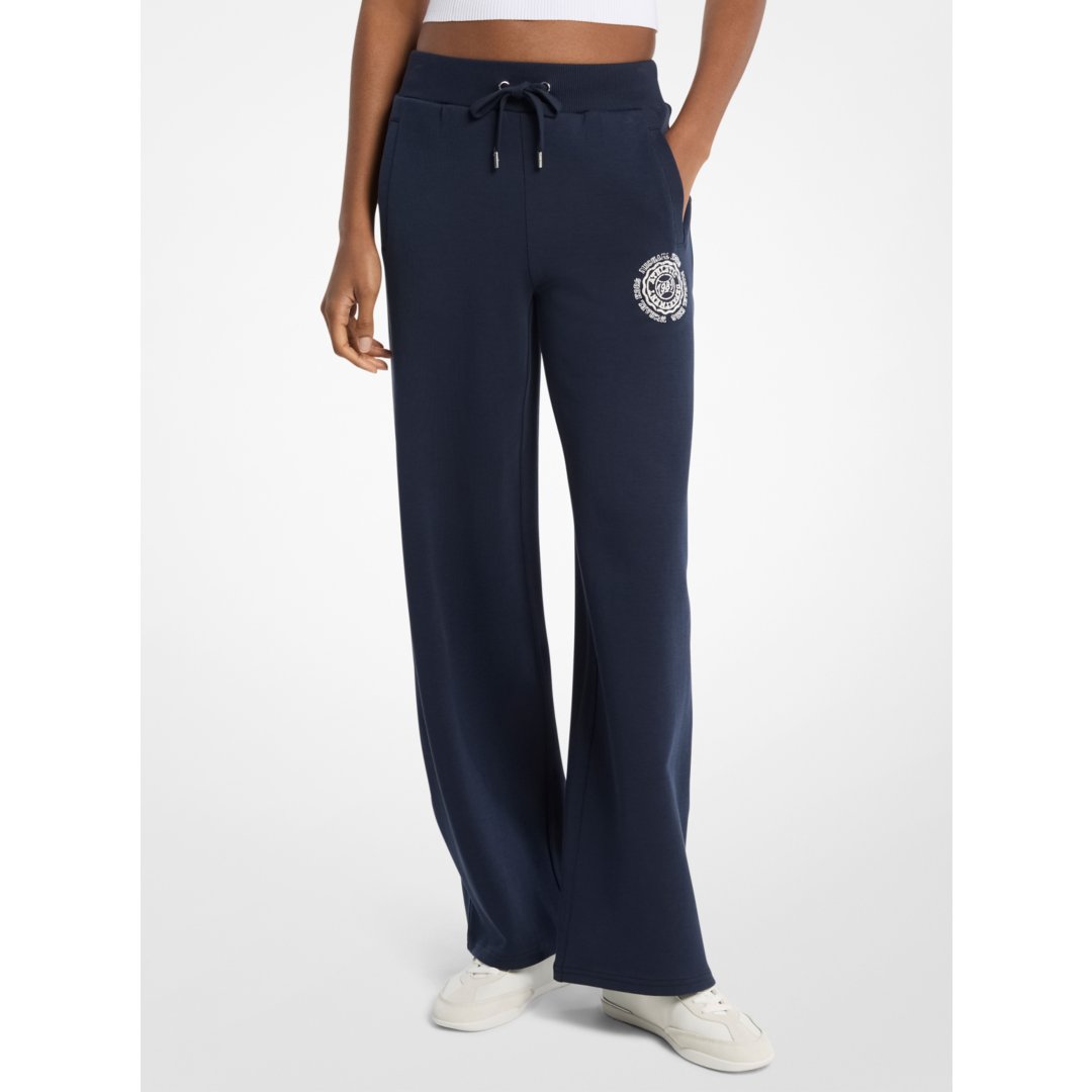 Michael Kors Knit Wide Leg Pants MIDNIGHTBLUE