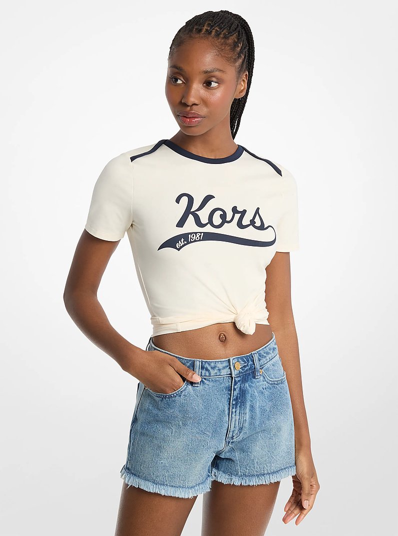 Michael Kors KORS Stretch Jersey T-Shirt BONE