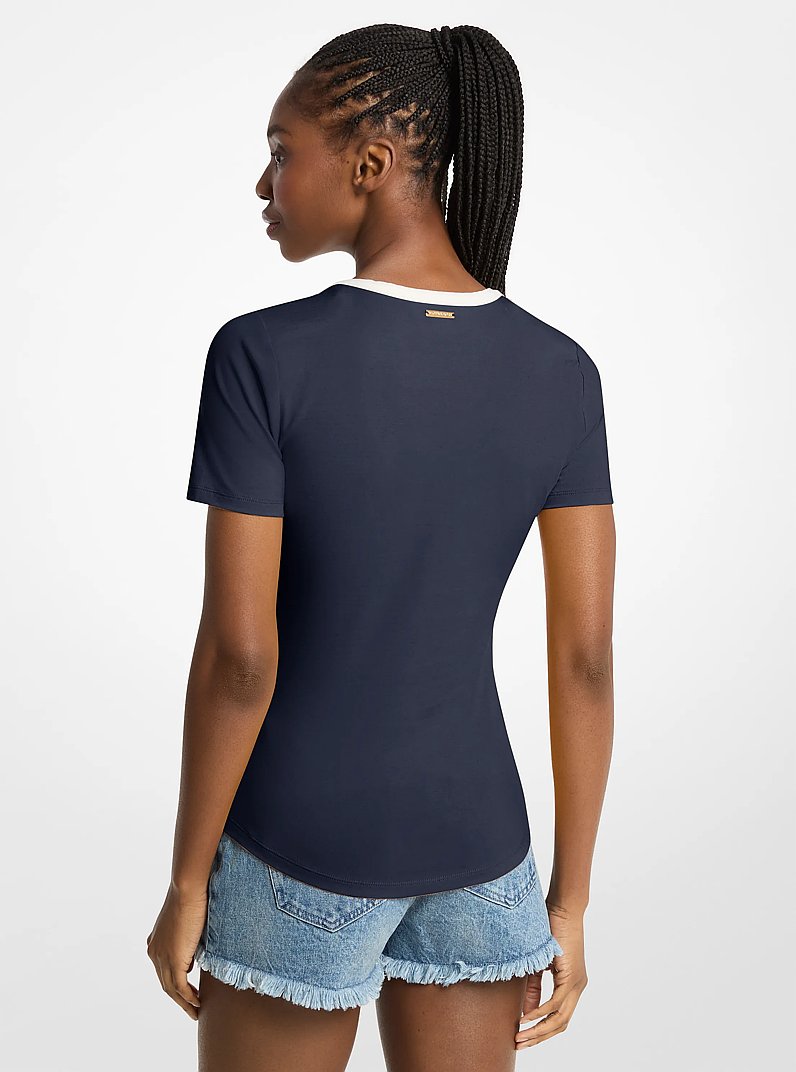 Michael Kors KORS Stretch Jersey T-Shirt MIDNIGHTBLUE