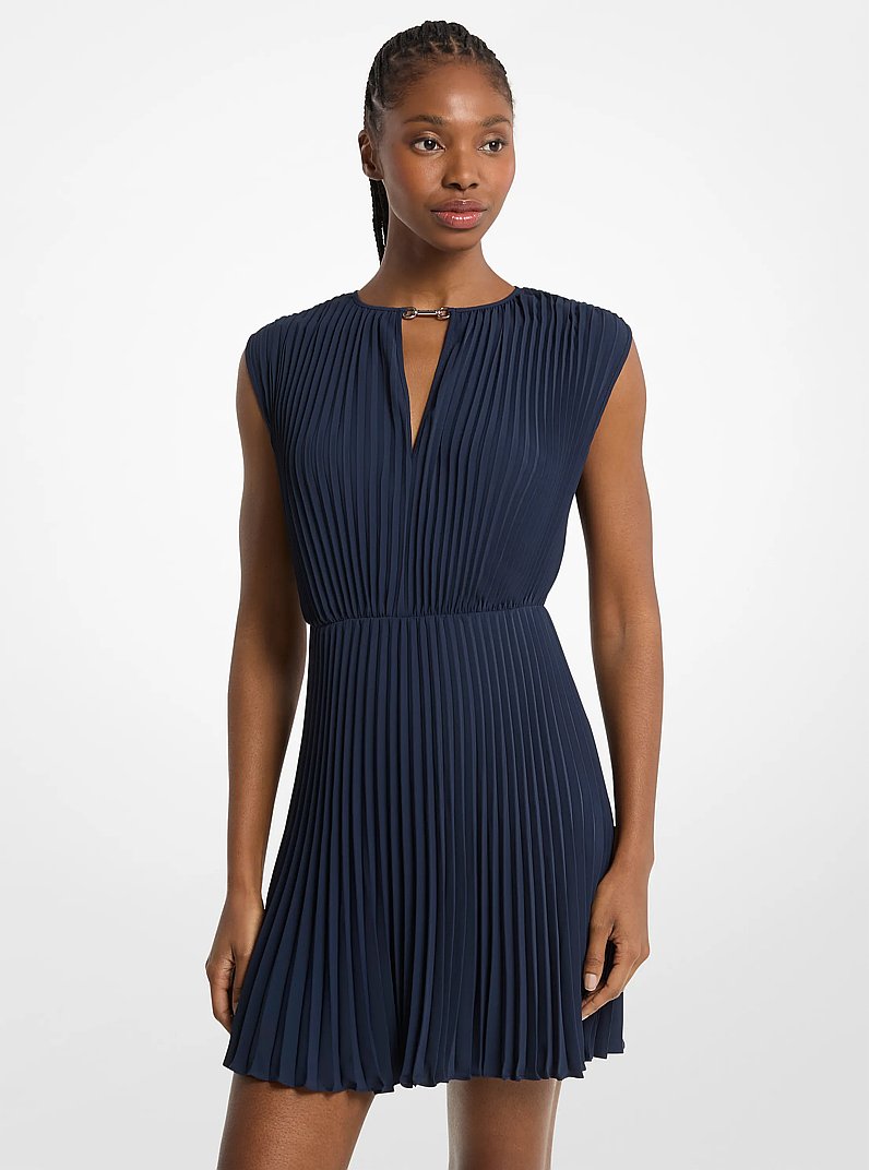 michael kors pleated dress Michael Michael Kors Women's Pleated Mini Dress - Black