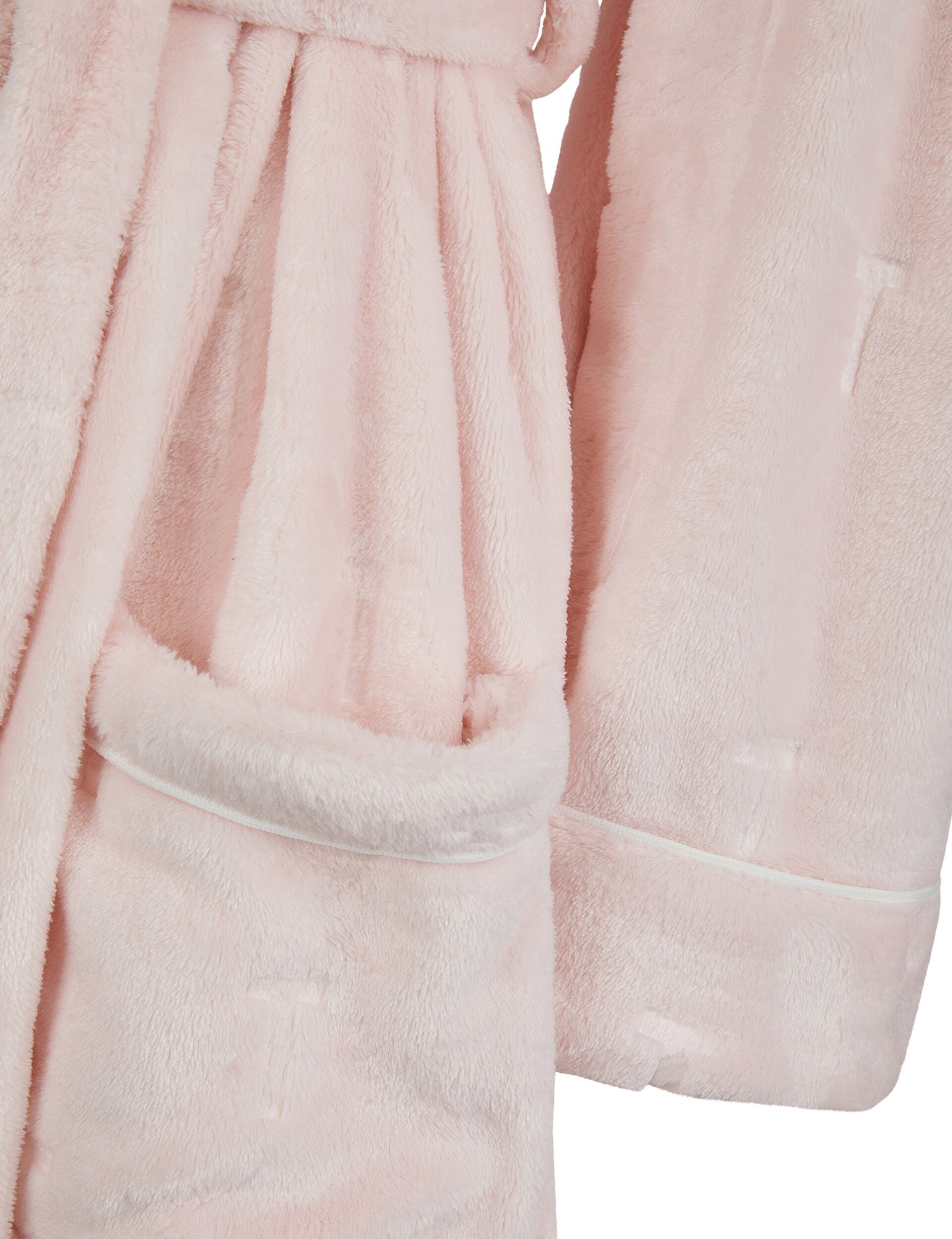 Ted Baker Jude Embossed Logo Fluffy Belted Dressing Gown Women's