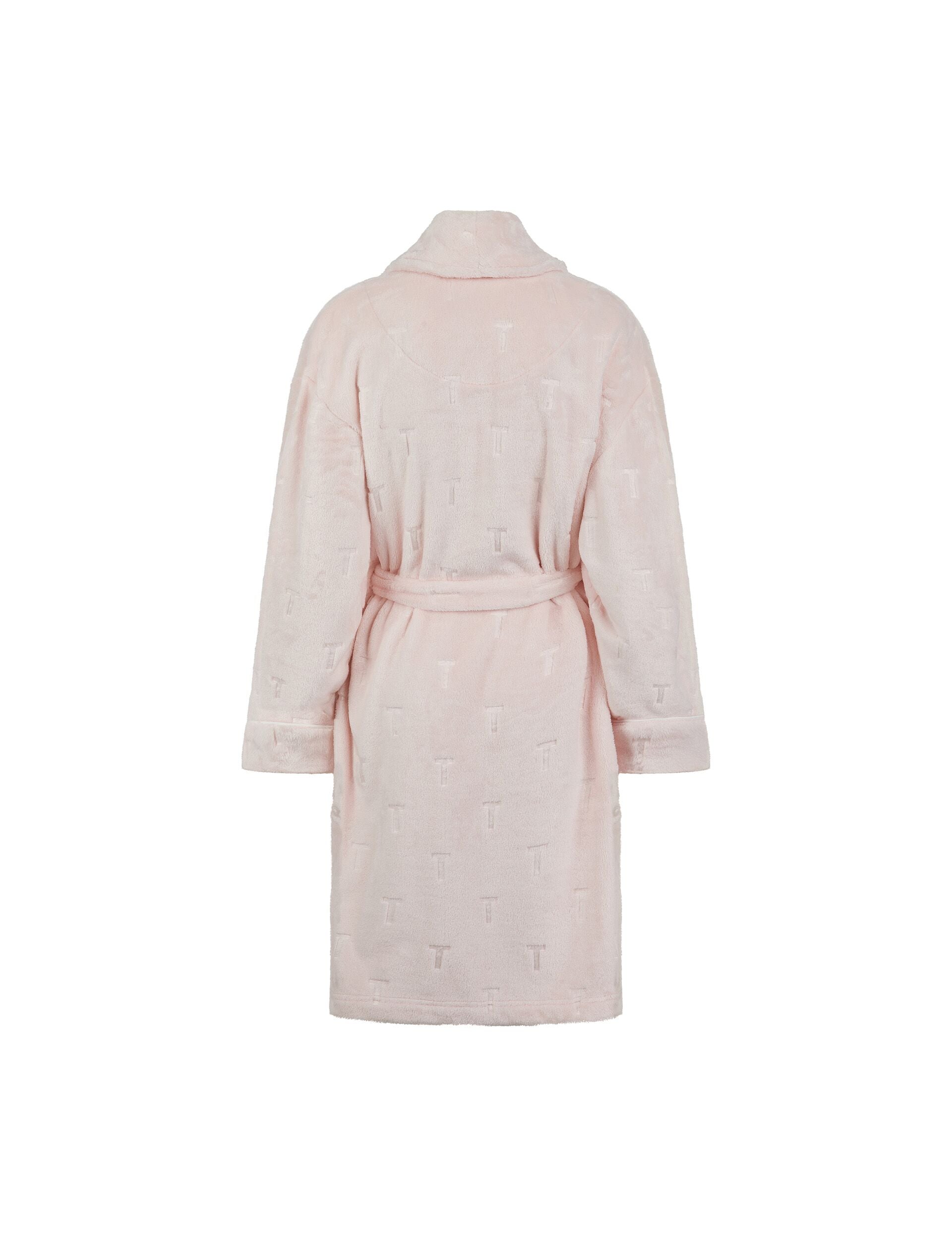 Ted Baker Jude Embossed Logo Fluffy Belted Dressing Gown Women's
