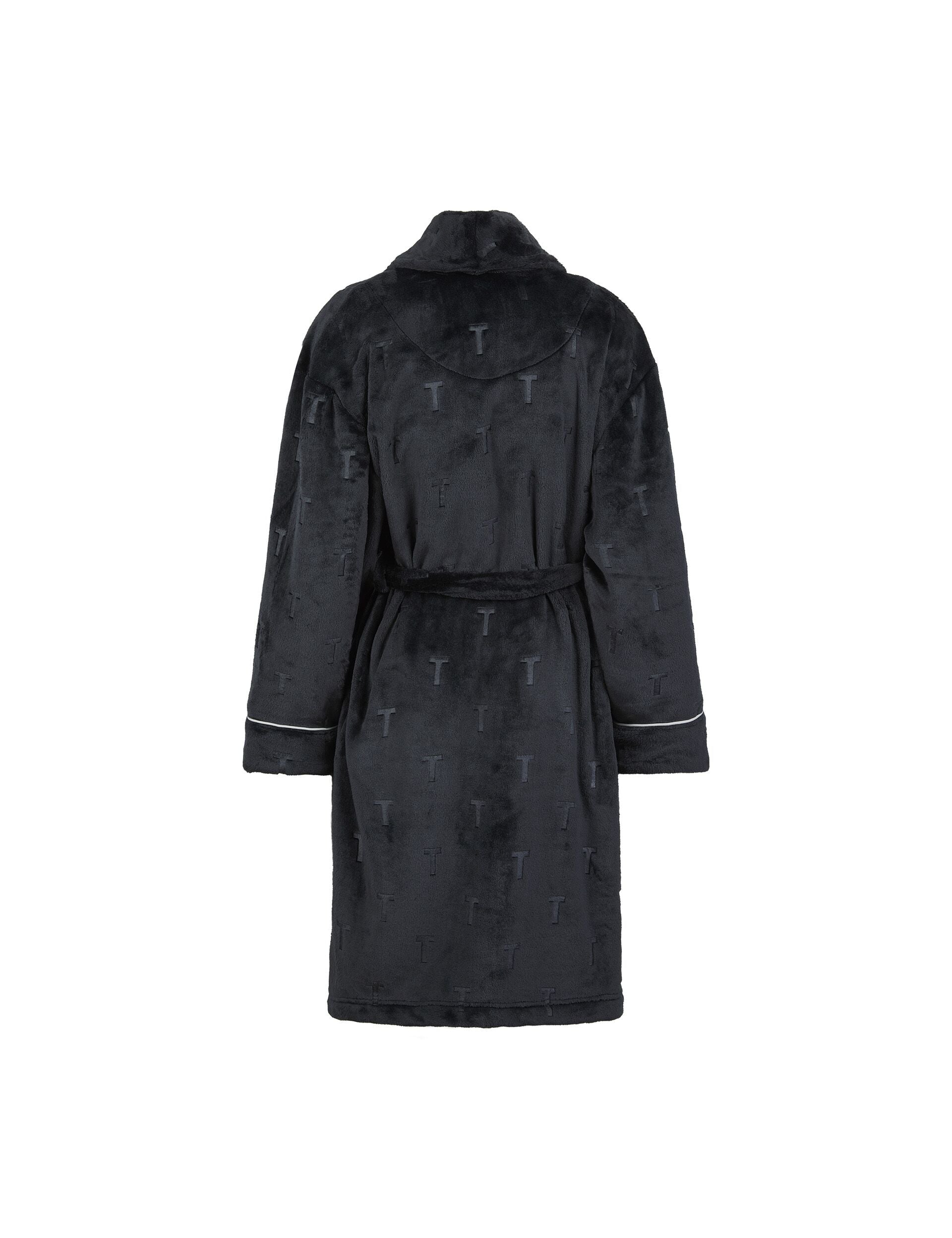 Ted Baker Jude Embossed Logo Fluffy Belted Dressing Gown Women's