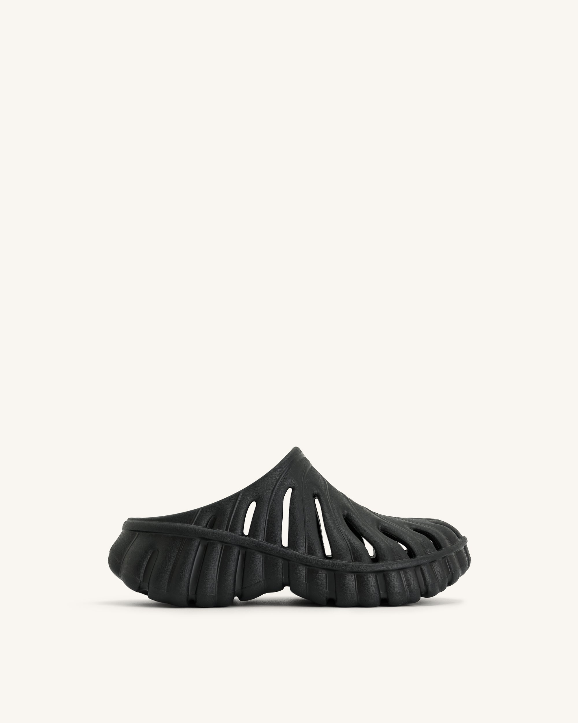 Jw Pei Tara Leaf Platform Clog Black