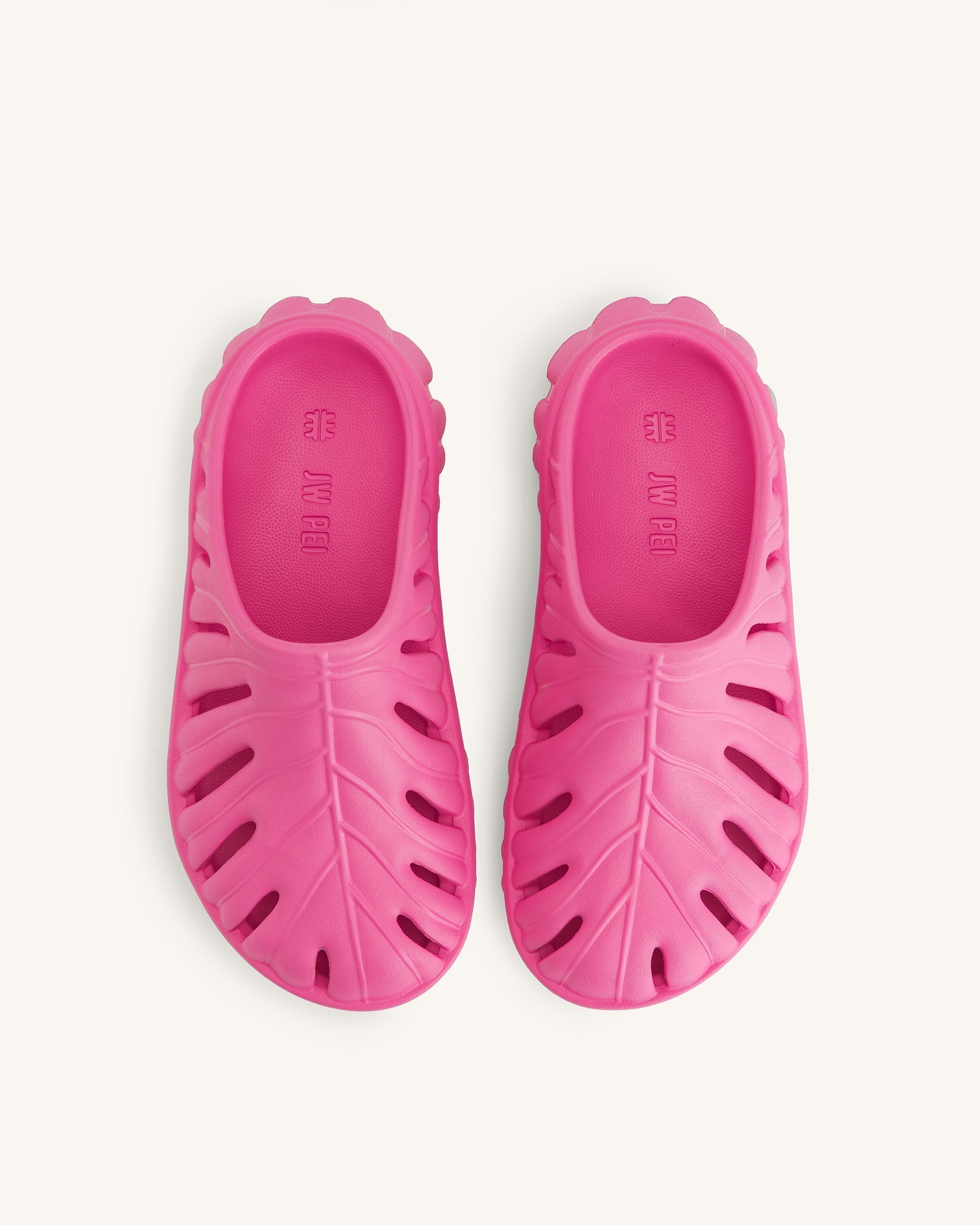 Jw Pei Tara Leaf Platform Clog Bright Pink