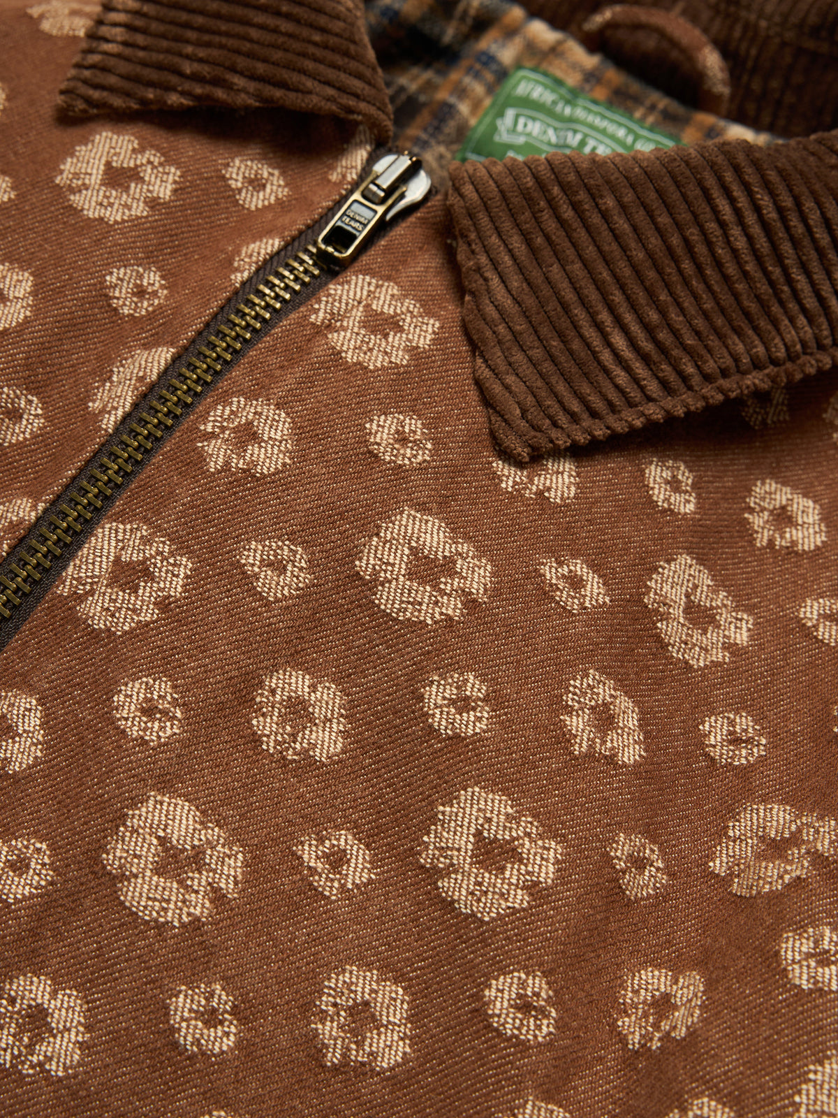 Denim Tears Jacquard Monogram Wreath Workwear Jacket Brown