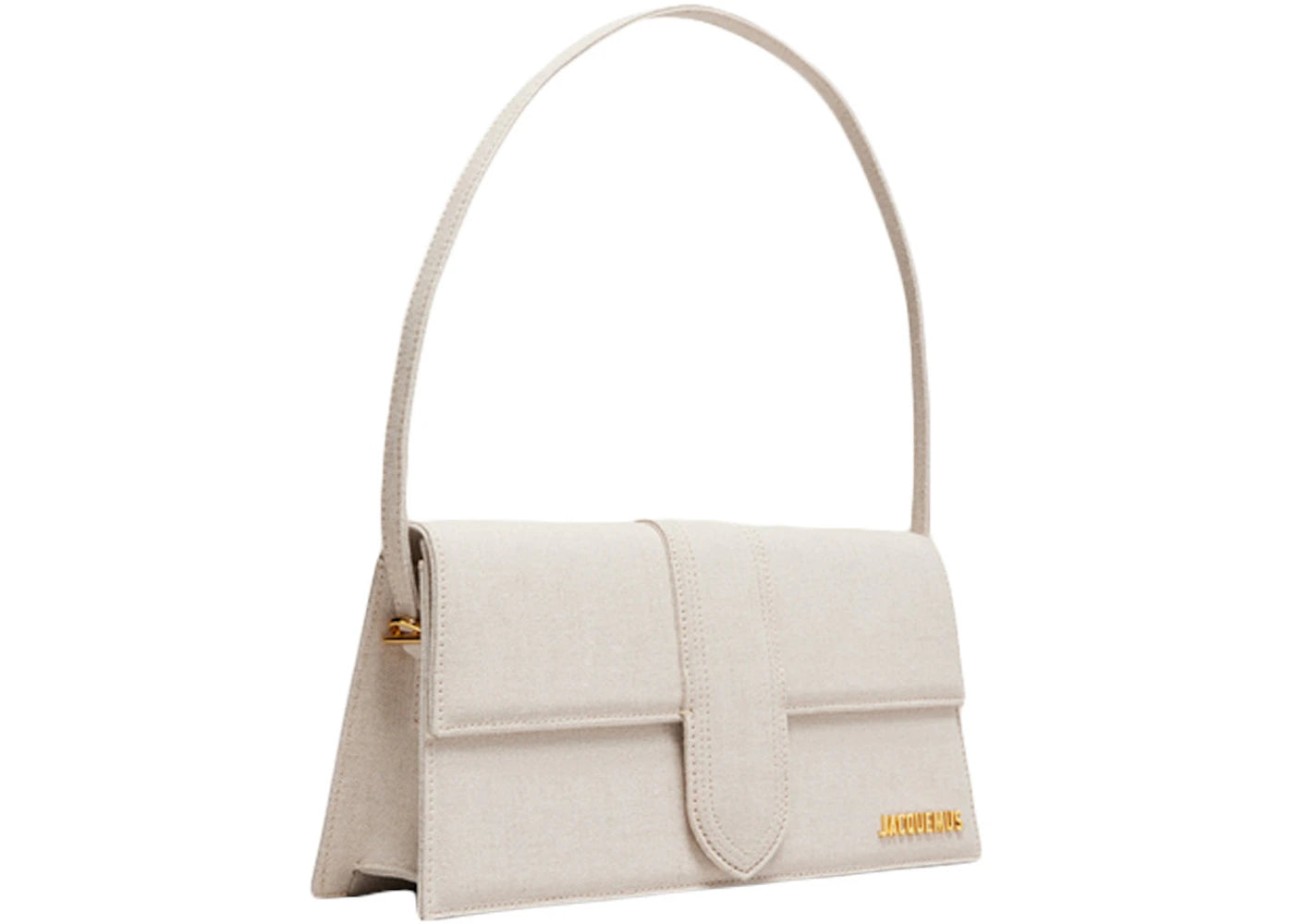 jacquemus le bambino long flap bag light greige