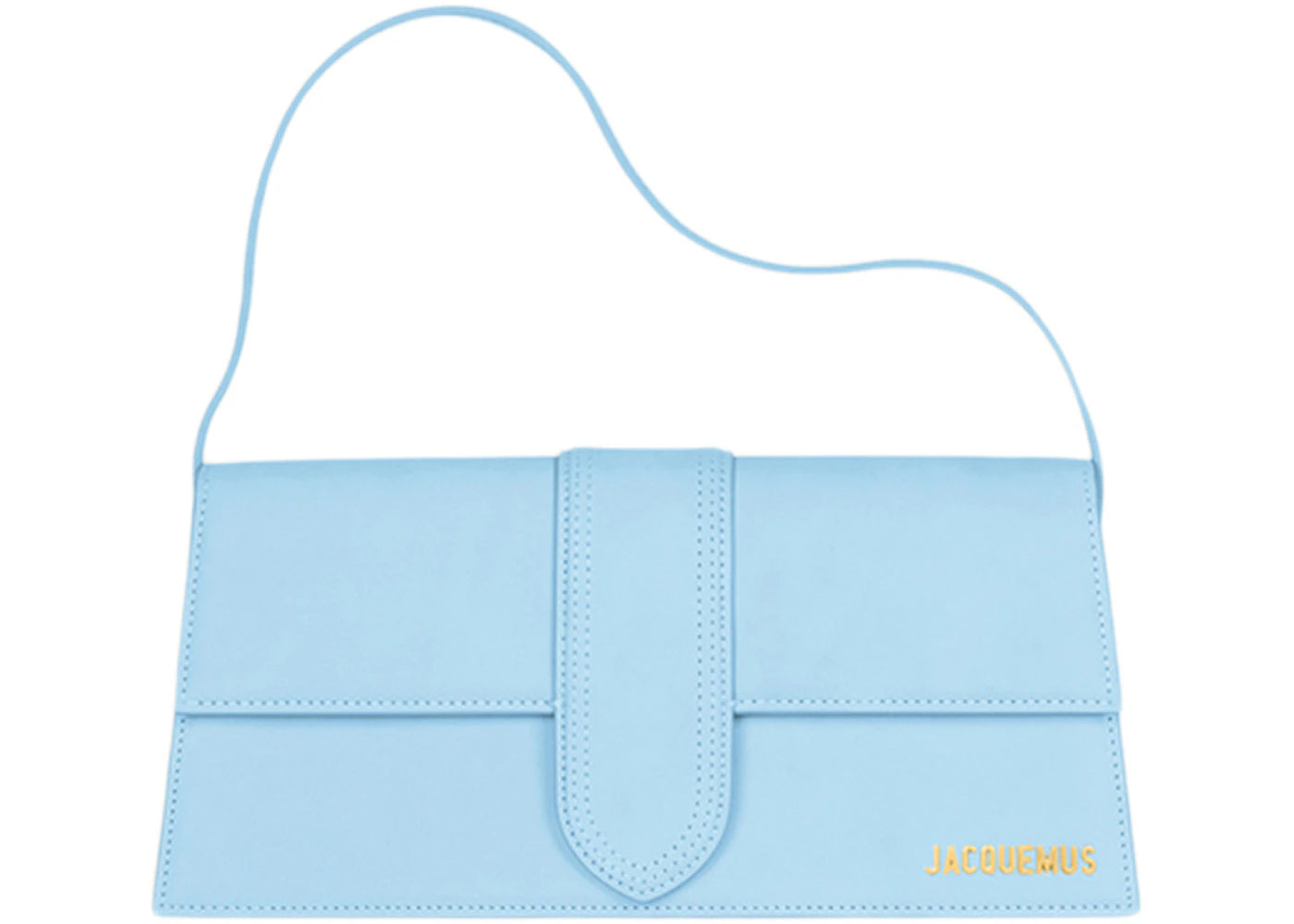 jacquemus le bambino long flap shoulder bag light blue