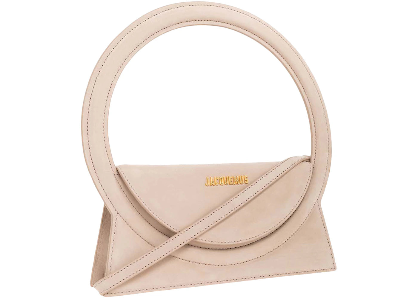 jacquemus le sac rond circle purse dark beige