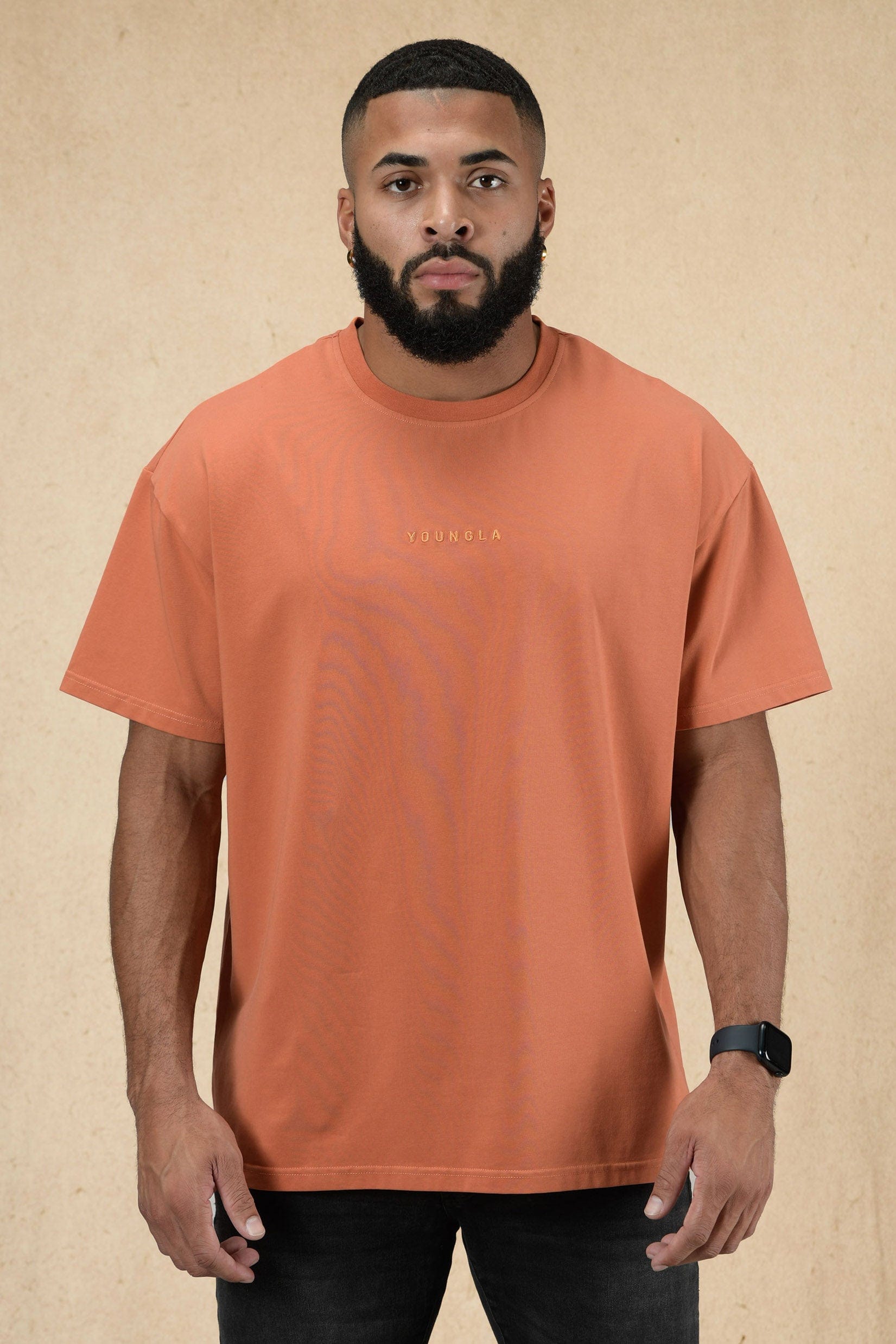 YoungLA 420 Essential Oversized Tee Orange Wash