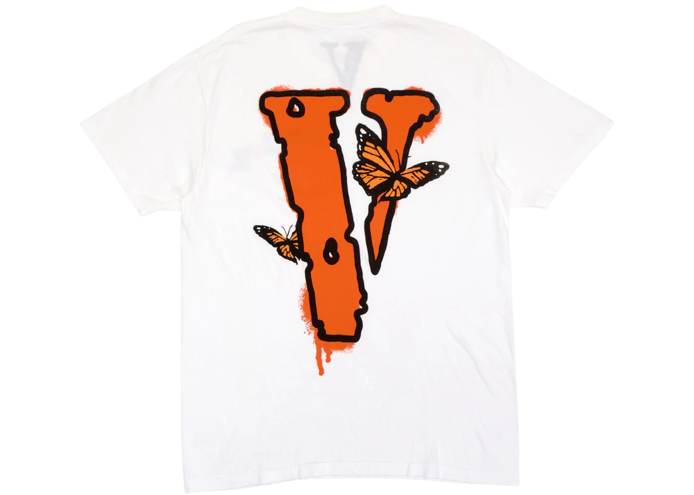 juice wrld x vlone butterfly t-shirt white