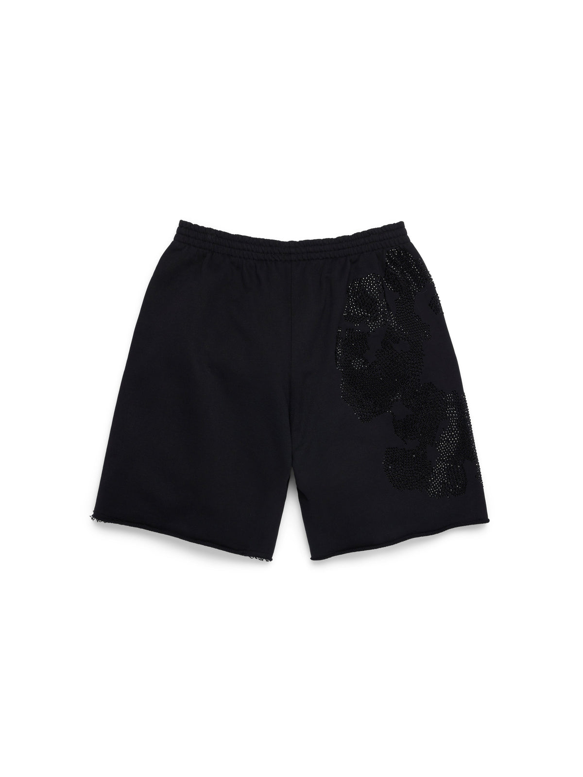 Denim Tears Biggie Rhinestone Cotton Wreath Sweatshort Black