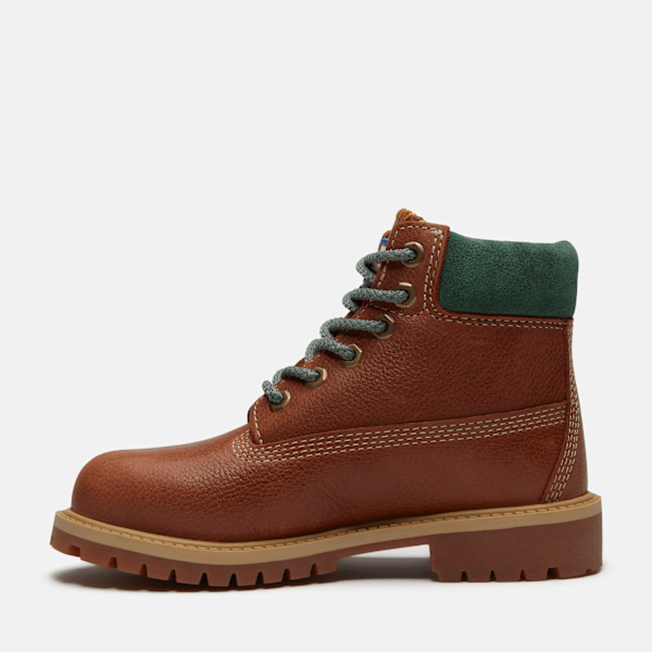 Junior Timberland Premium 6-Inch Waterproof Boot Rust Full-Grain