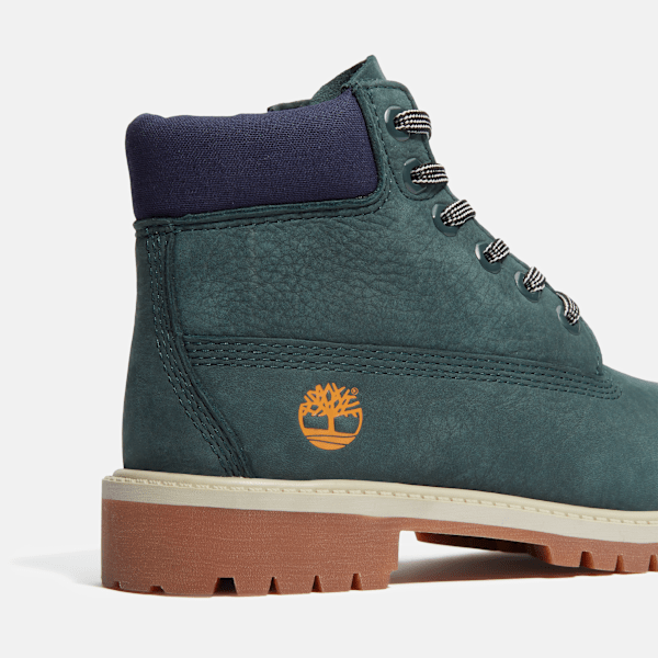 Junior Timberland Premium 6-Inch Waterproof Boot Dark Green Nubuck