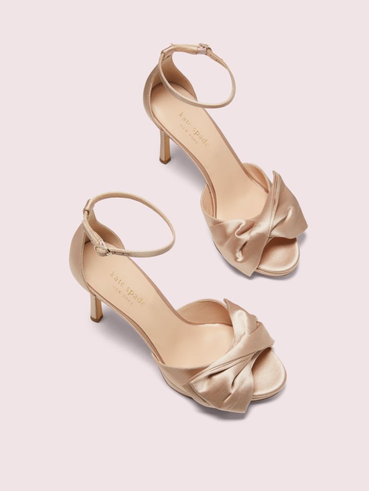 Katespade Bridal Bow Sandals Pale Vellum