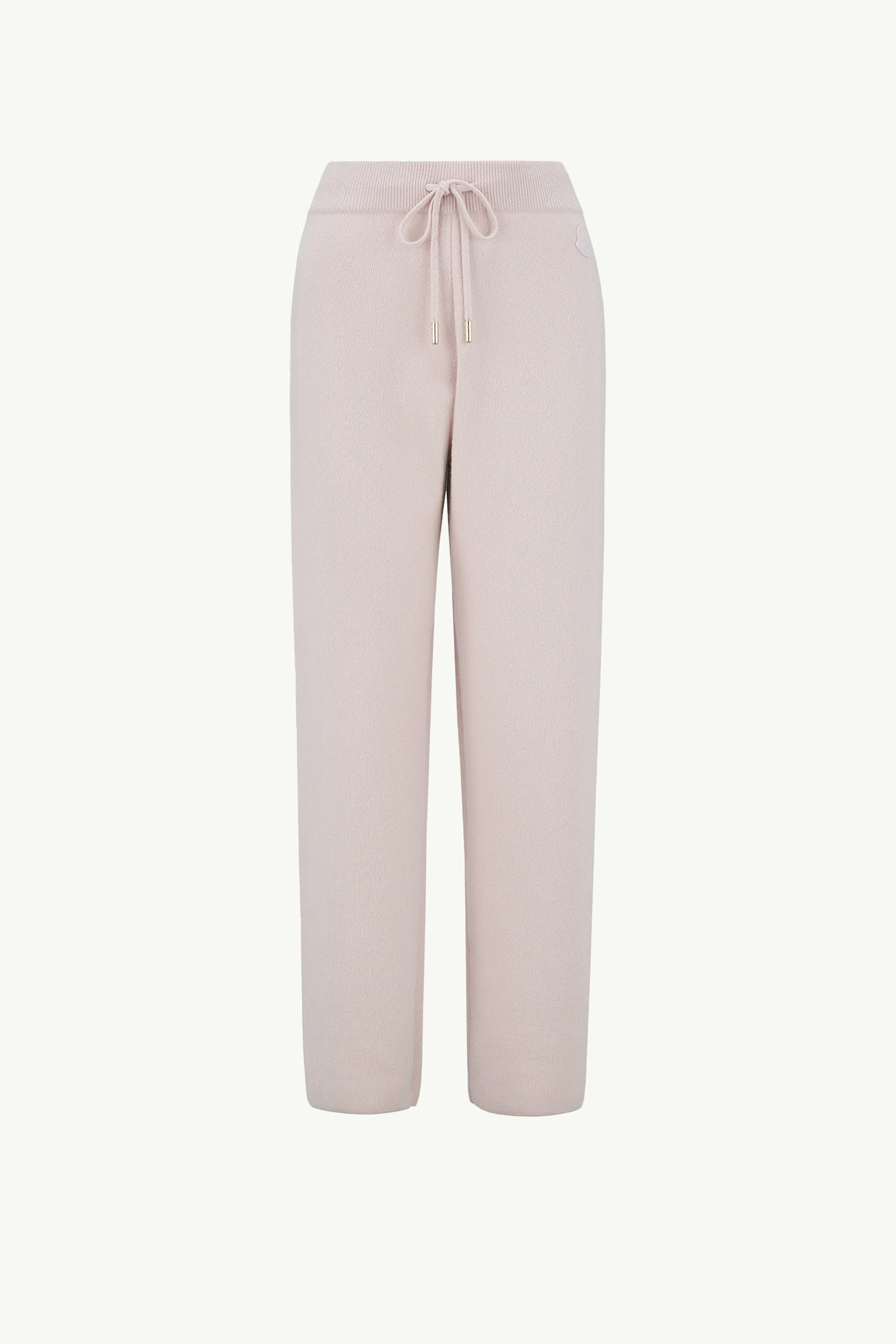 Moncler Wool & Cashmere Blend Cropped Jogging Pants Light Pink Light Pink
