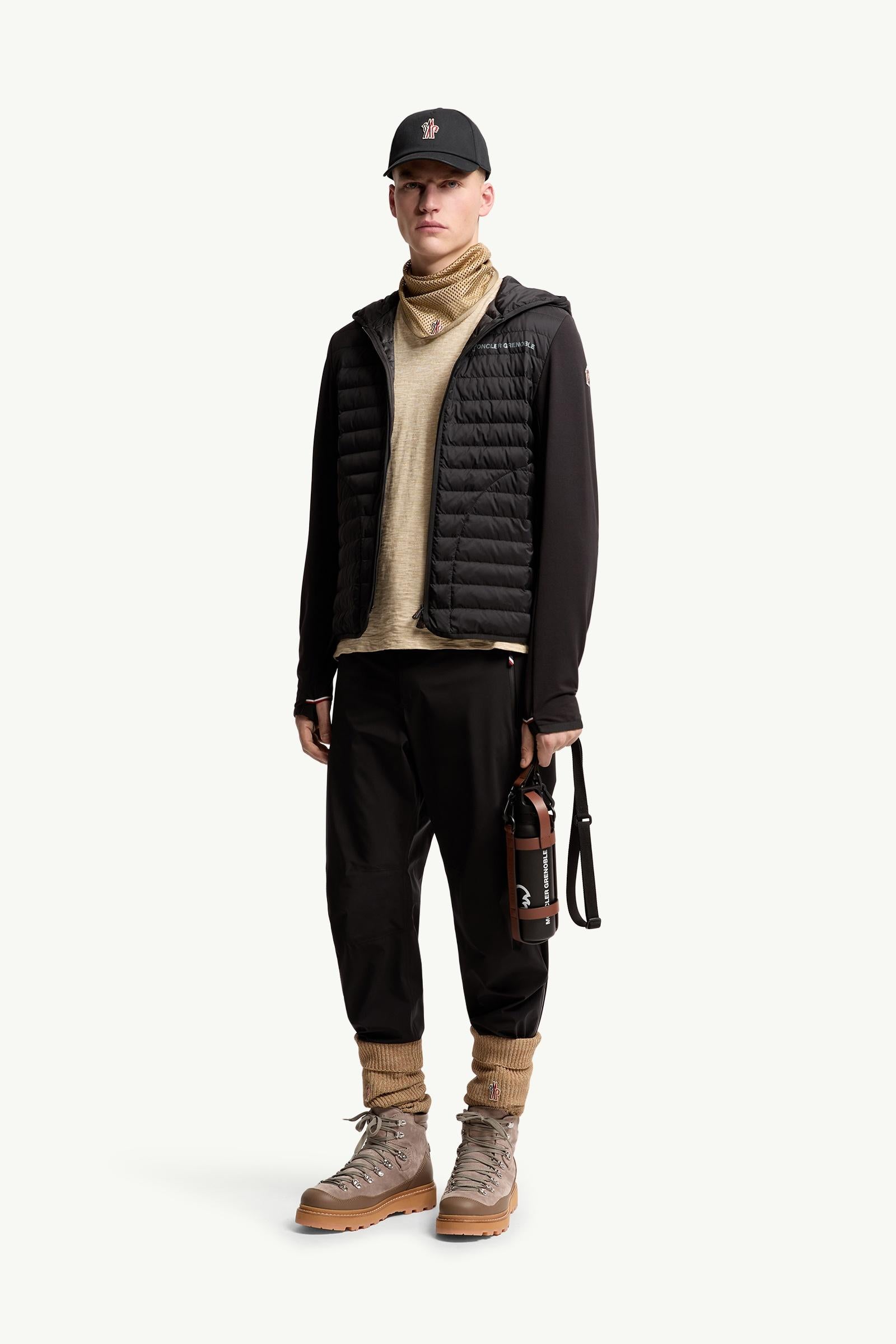 Moncler Padded Cotton Zip-Up Hoodie Black Black