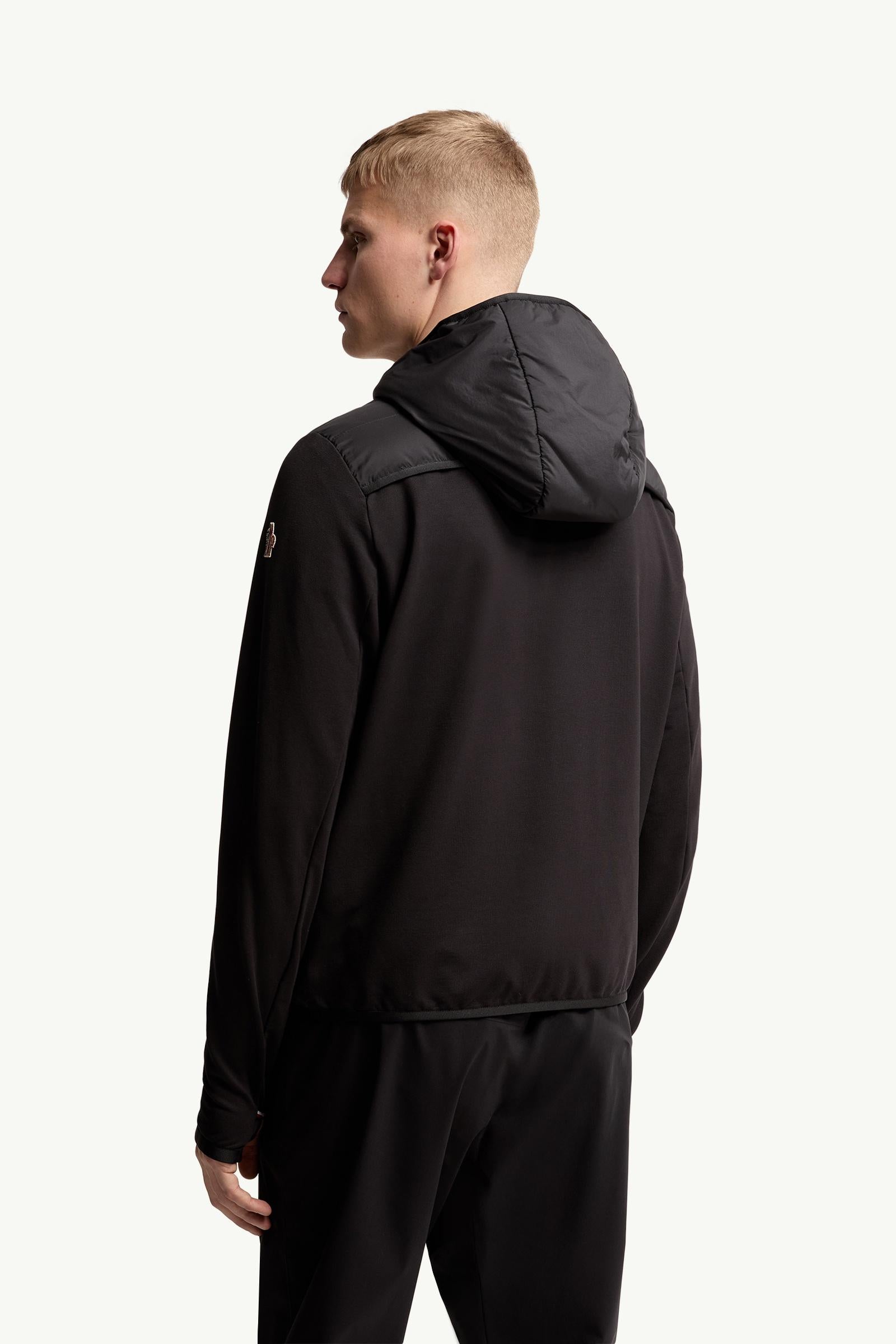 Moncler Padded Cotton Zip-Up Hoodie Black Black