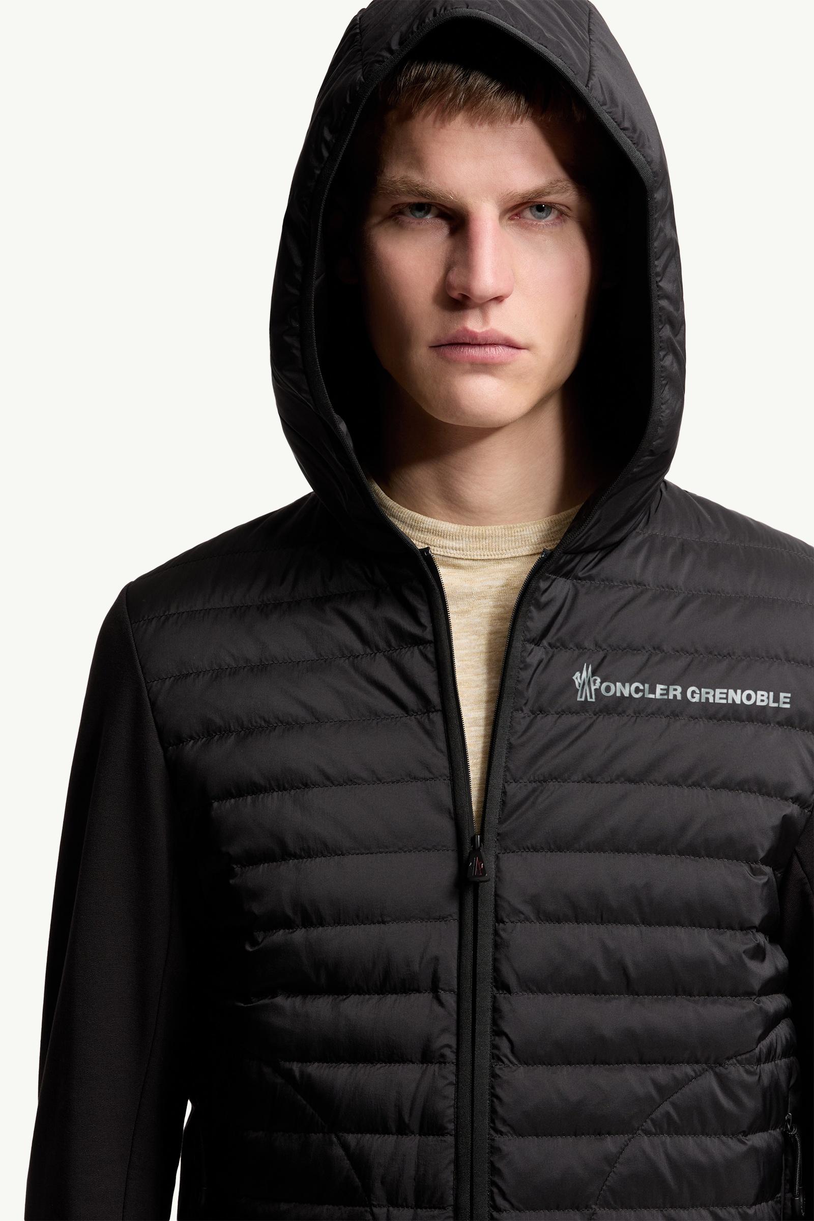 Moncler Padded Cotton Zip-Up Hoodie Black Black