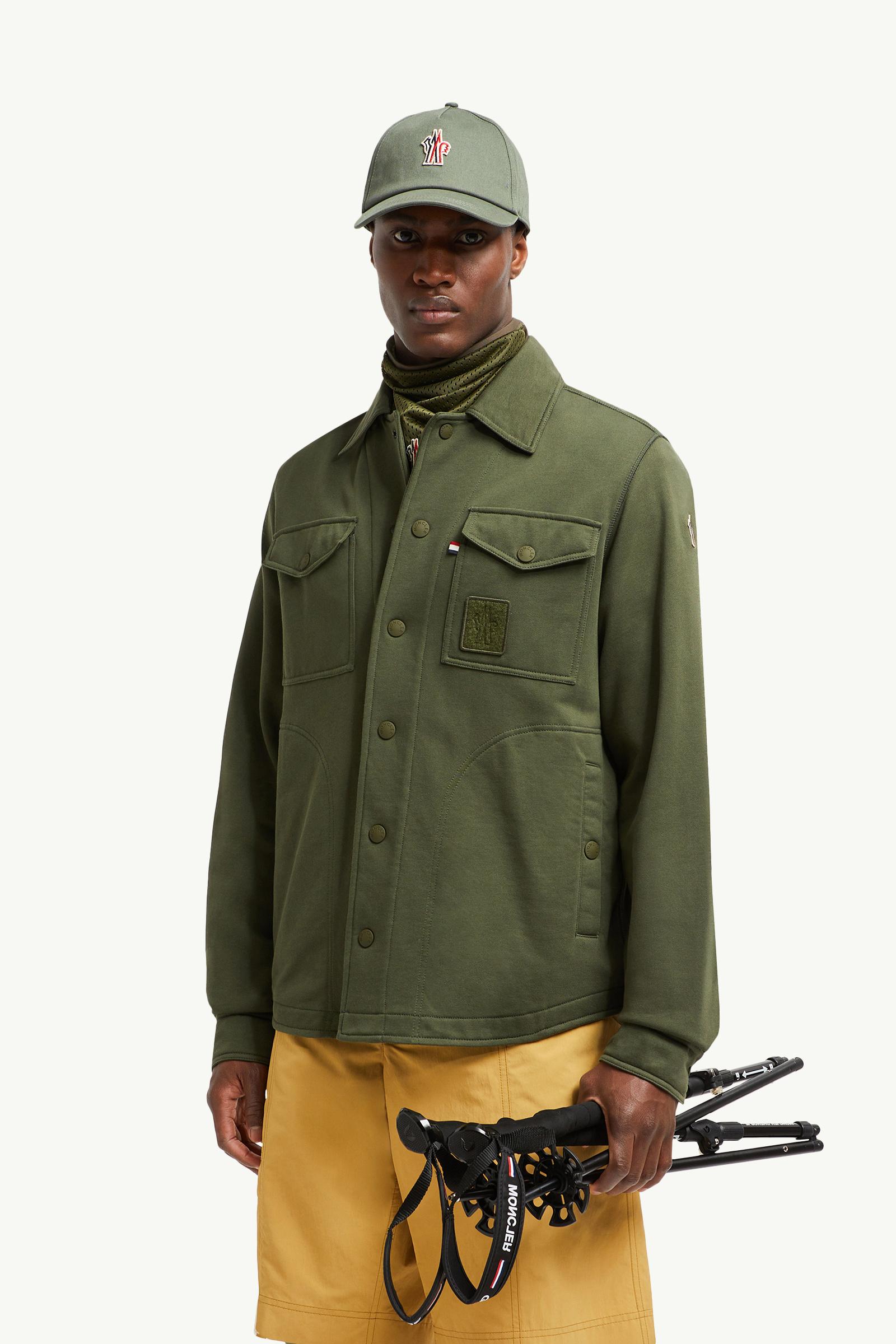Moncler Cotton Shirt Olive Green Olive Green