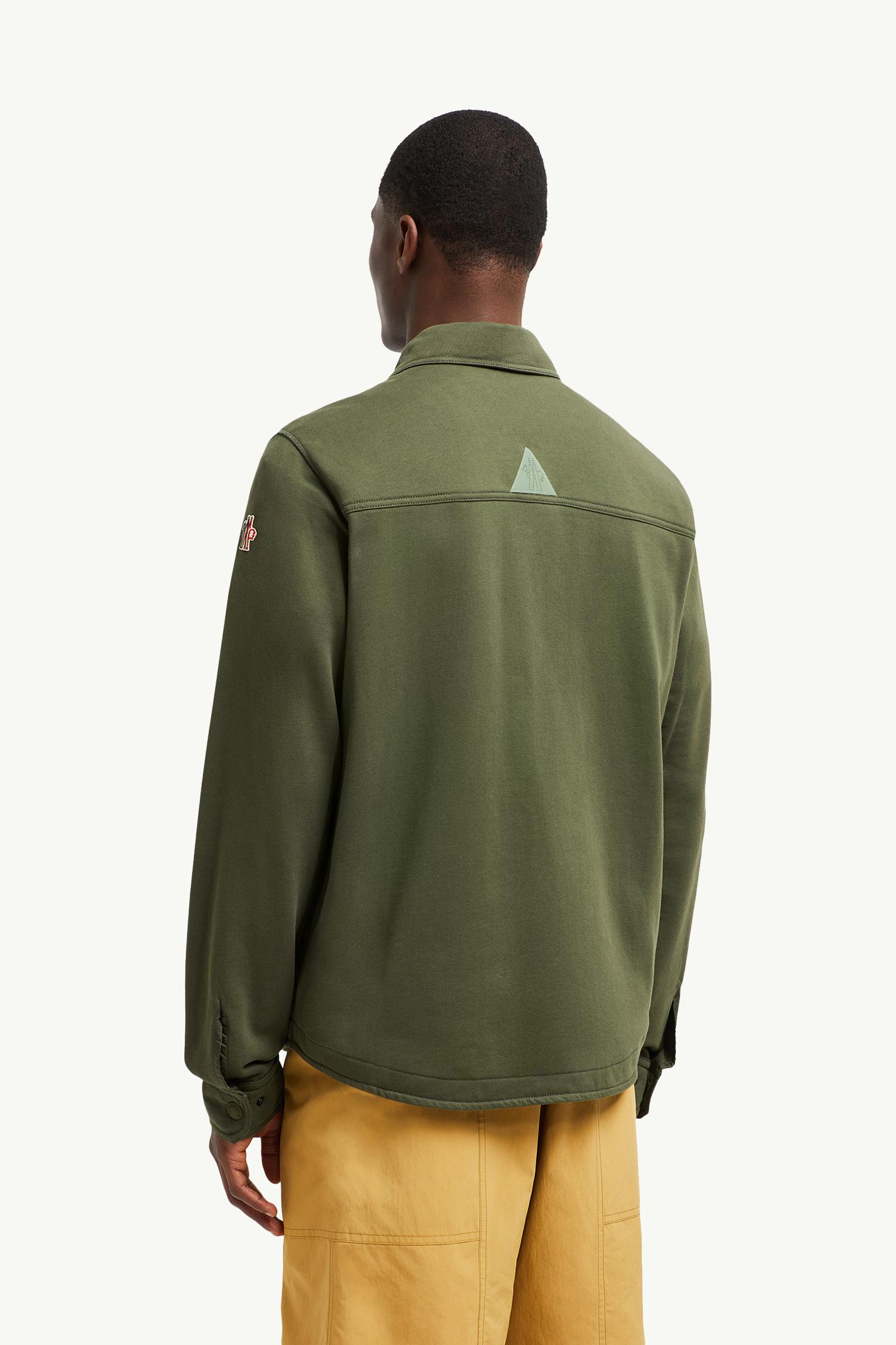 Moncler Cotton Shirt Olive Green Olive Green