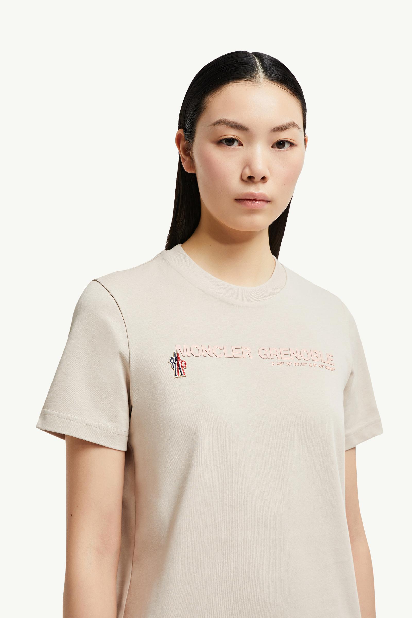 Moncler Logo Cotton T-Shirt Light Pink Light Pink