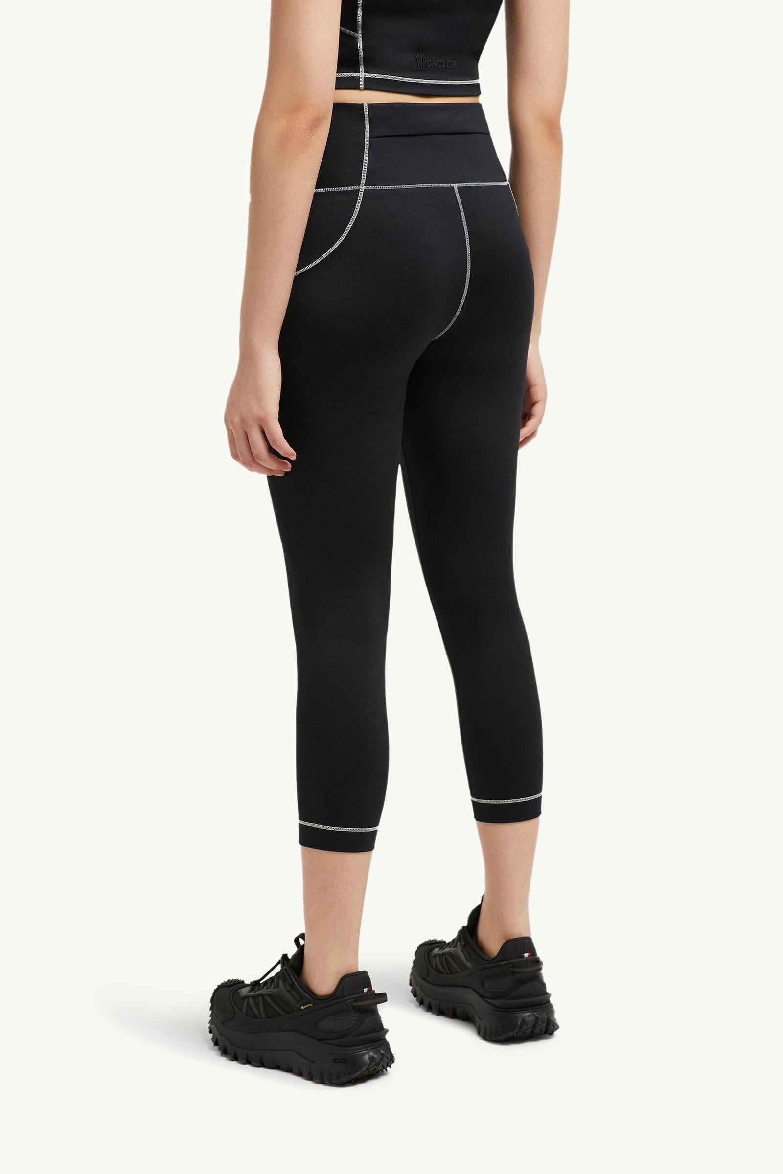 Moncler Logo Leggings Black Black