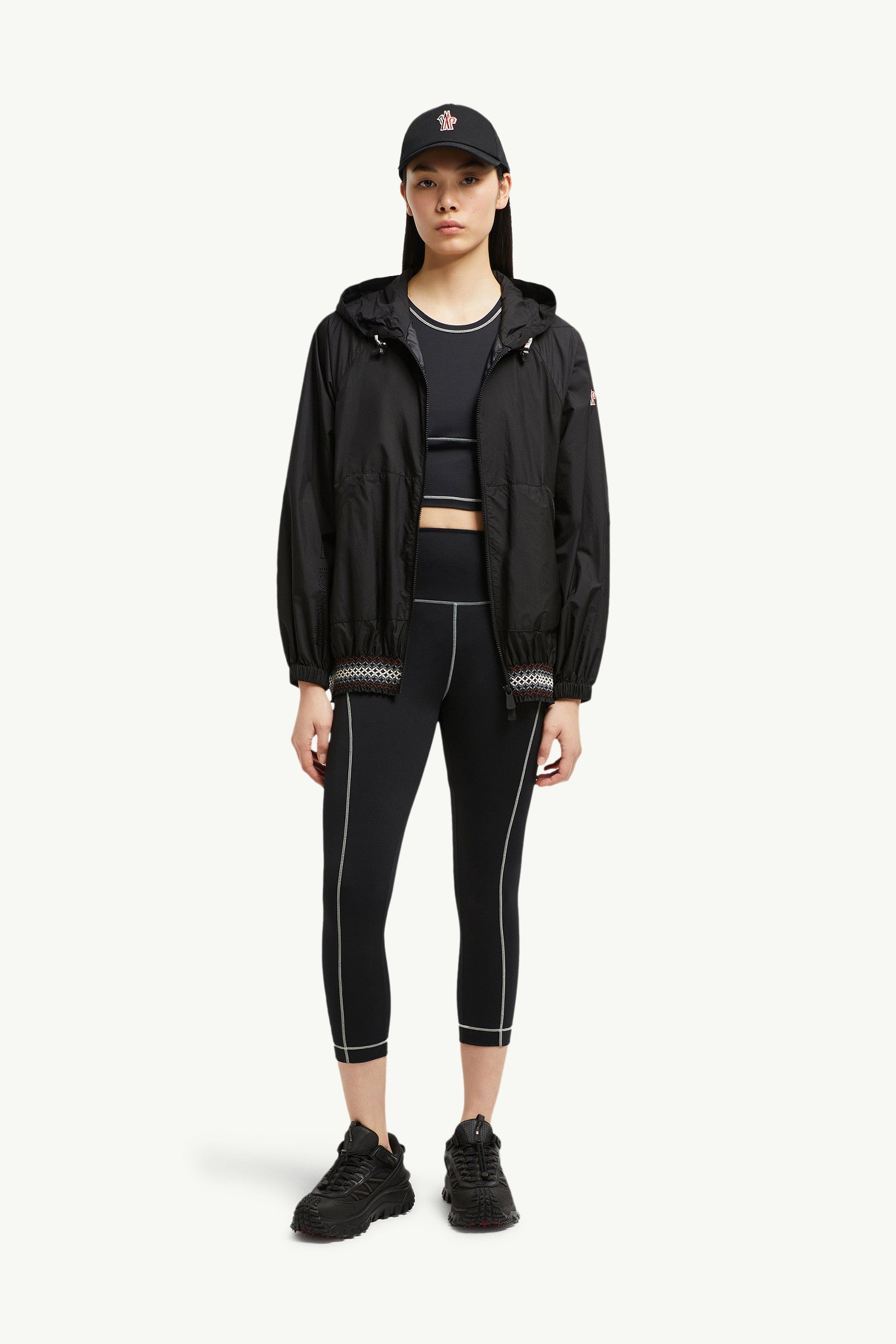 Moncler Logo Leggings Black Black