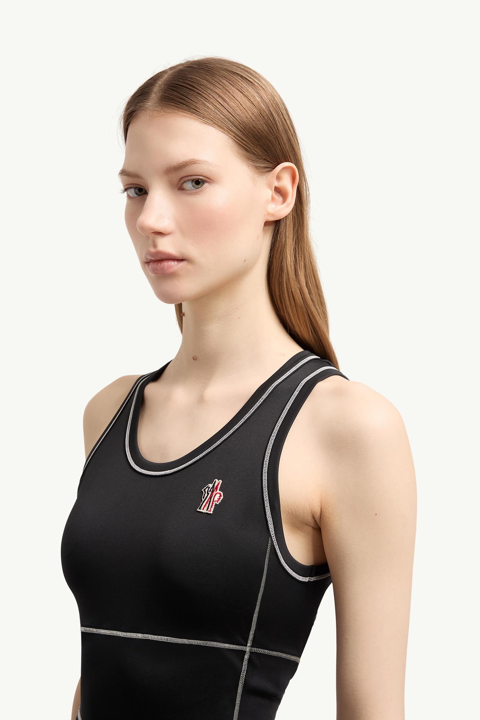 Moncler Logo Tank Top Black Black