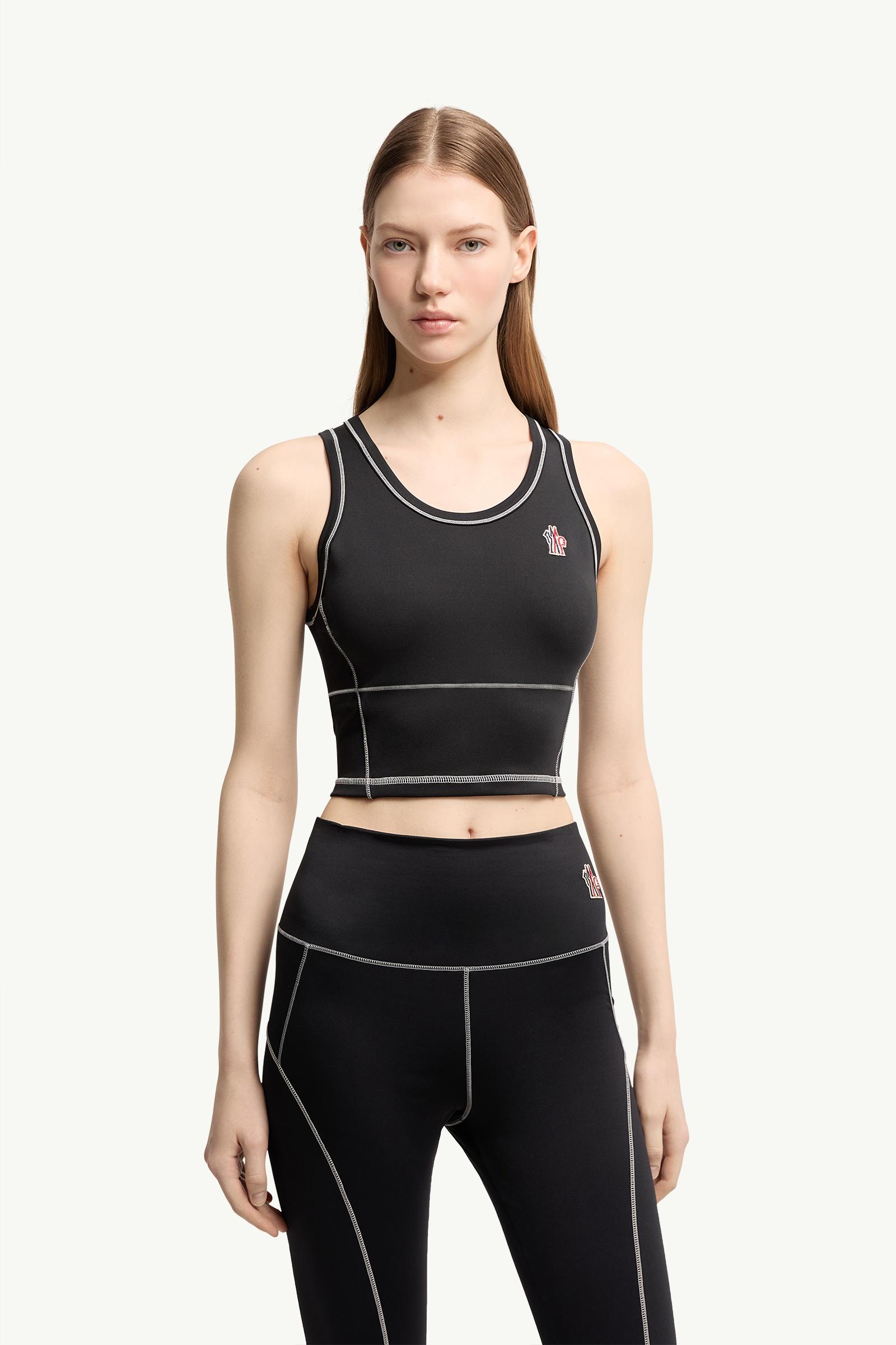 Moncler Logo Tank Top Black Black