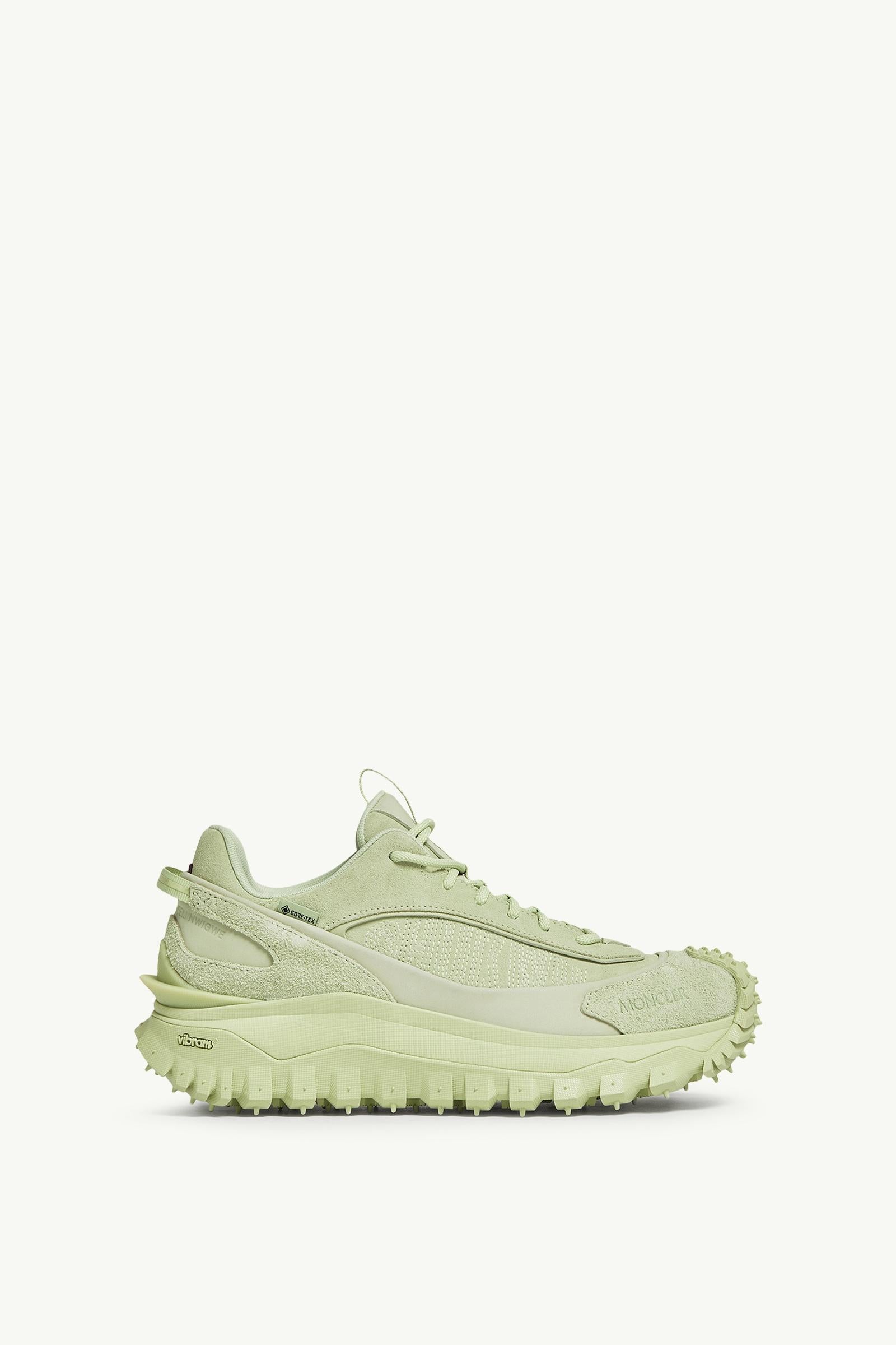 Moncler Trailgrip Momint Nubuck & Suede Sneakers Pastel Green