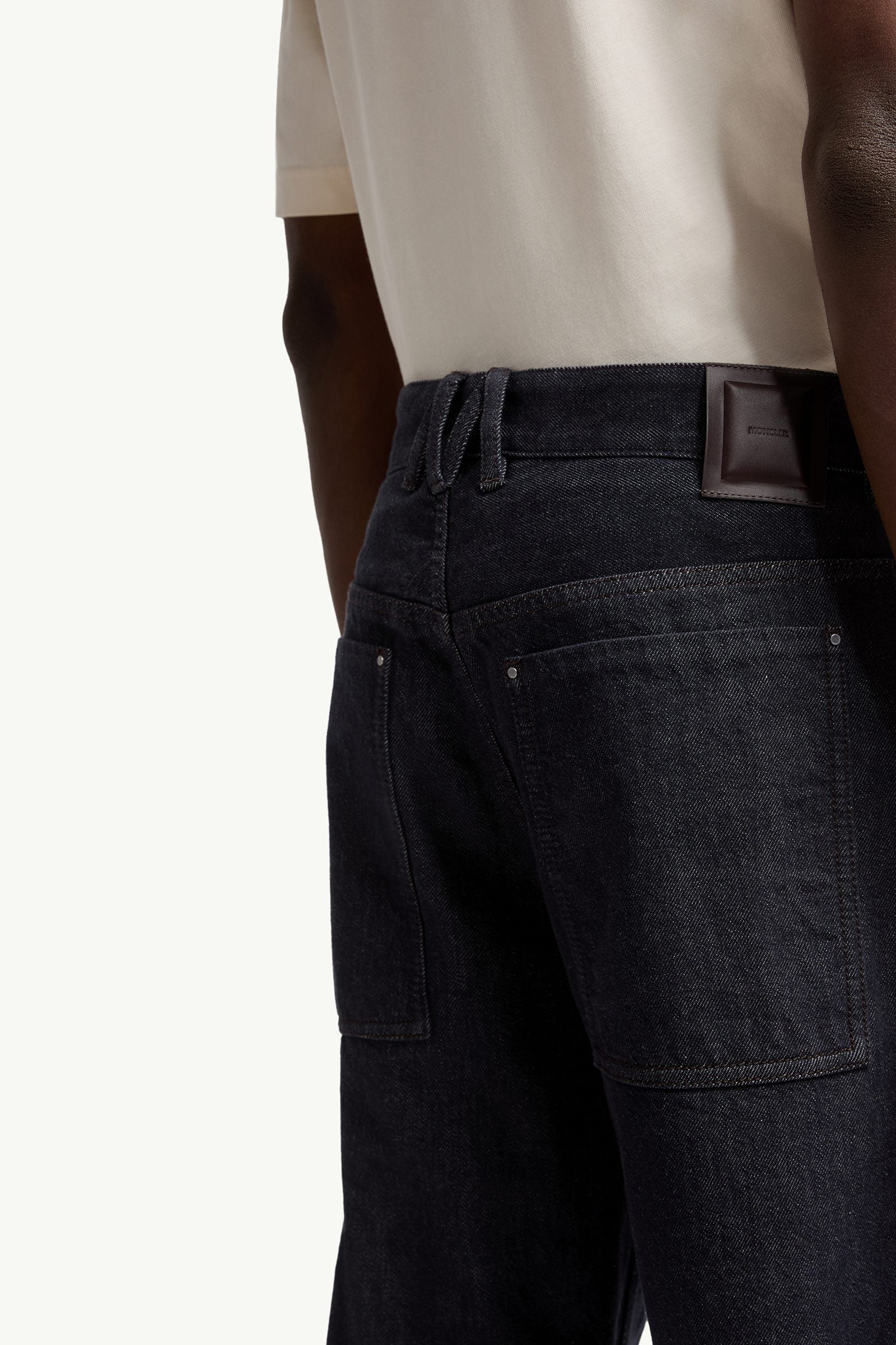 Moncler Straight Leg Jeans Denim Blue Denim Blue