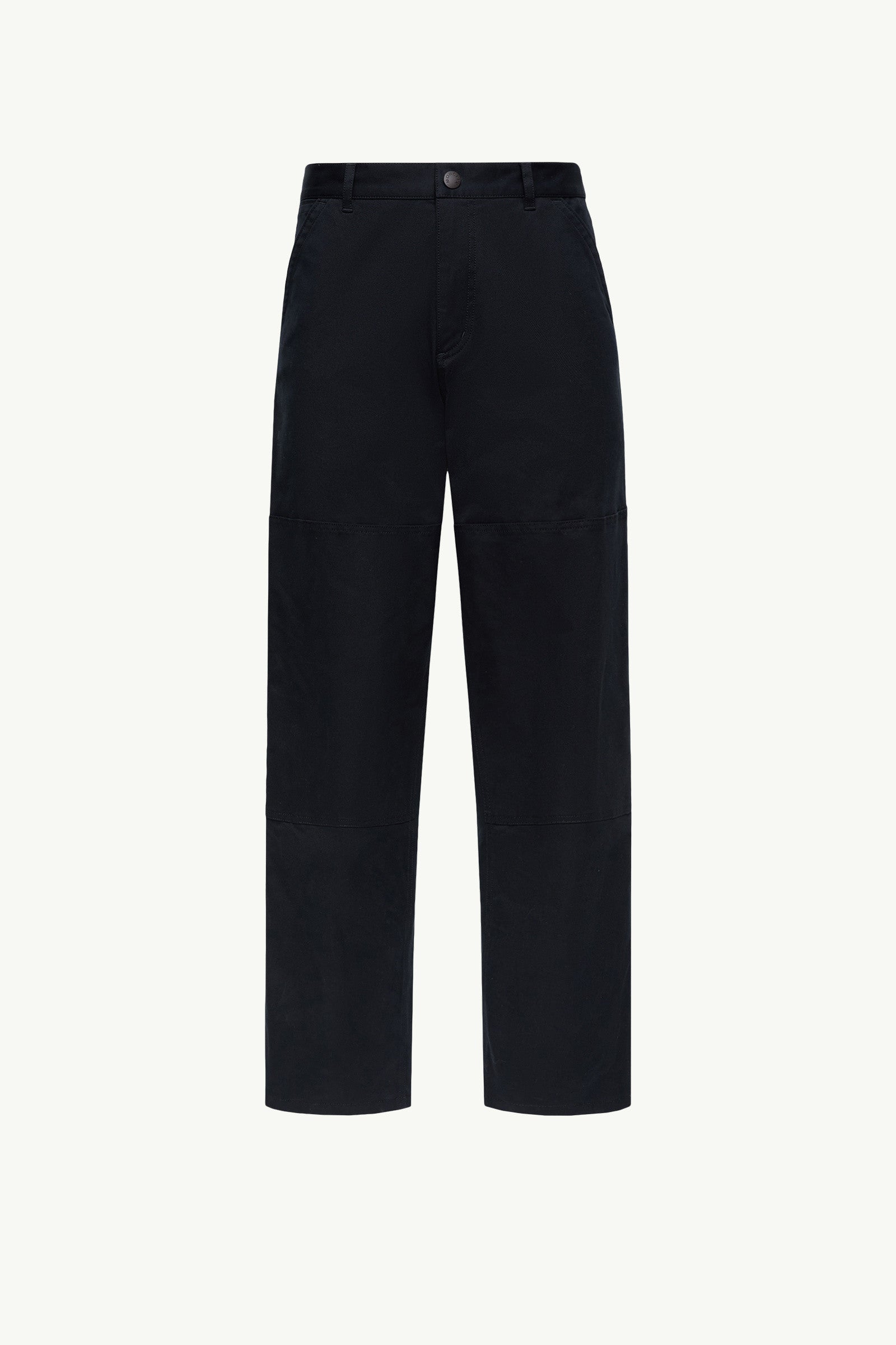 Moncler Cotton Gabardine Pants Navy Blue Navy Blue