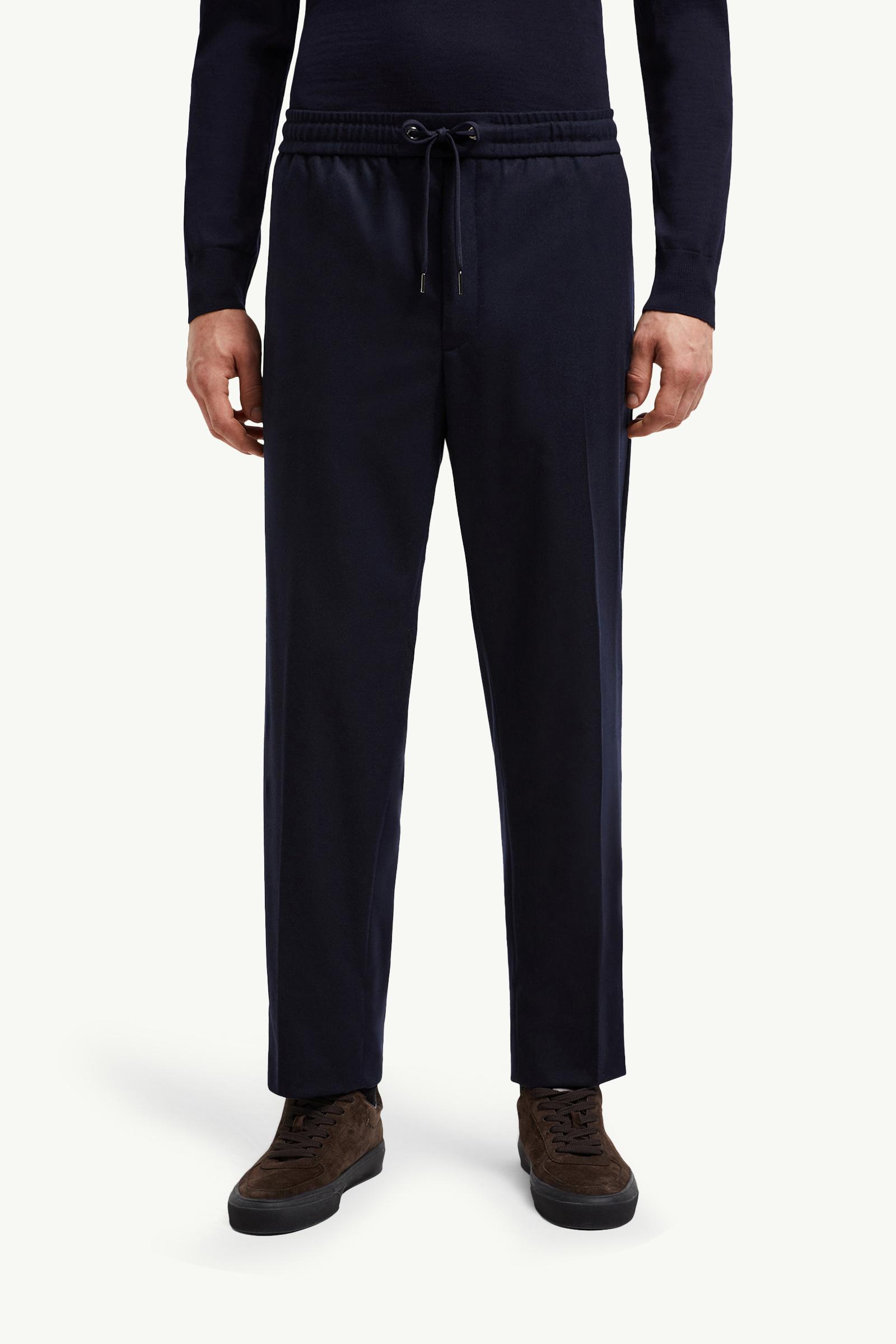 Moncler Cashmere Blend Jogging Pants Navy Blue Navy Blue