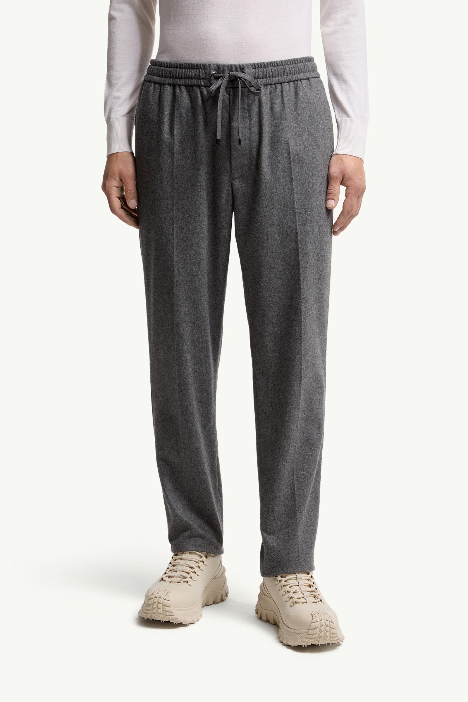 Moncler Cashmere Blend Jogging Pants Dark Grey Dark Grey