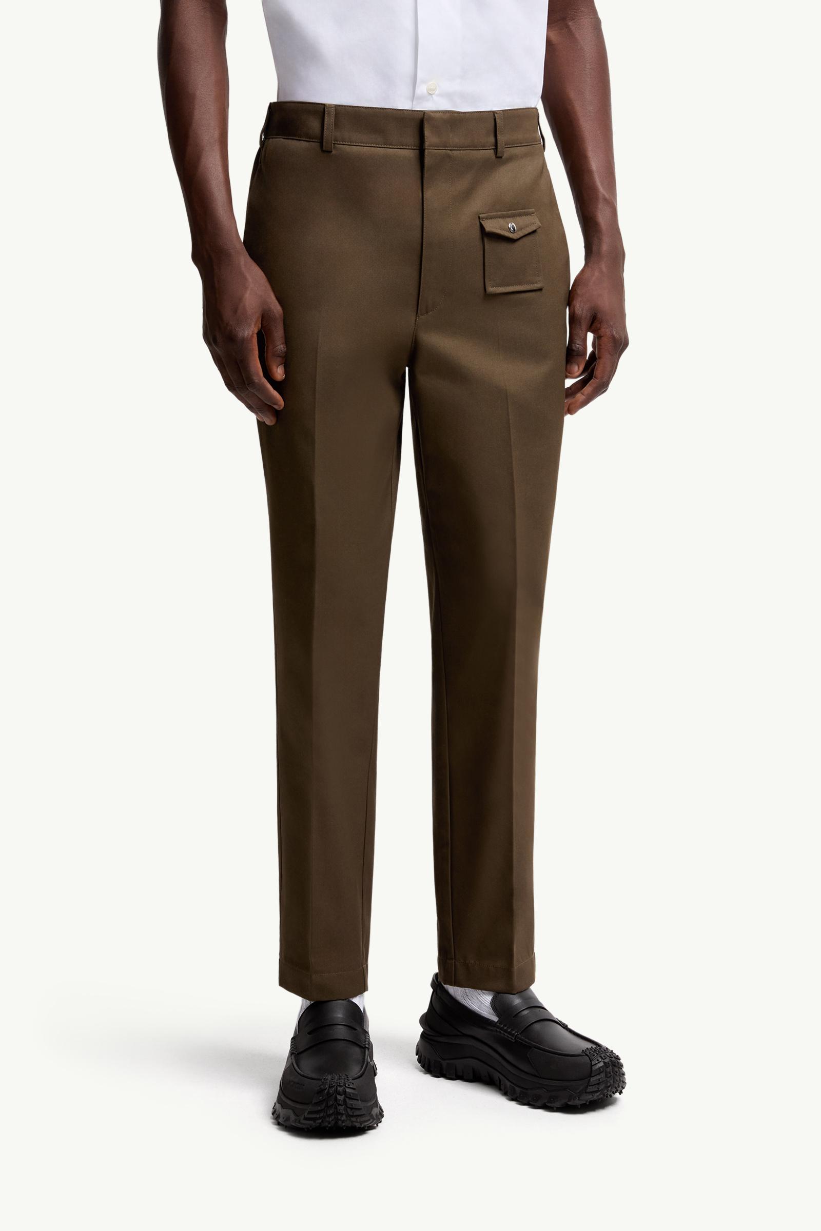 Moncler Tailored Gabardine Pants Olive Green Olive Green