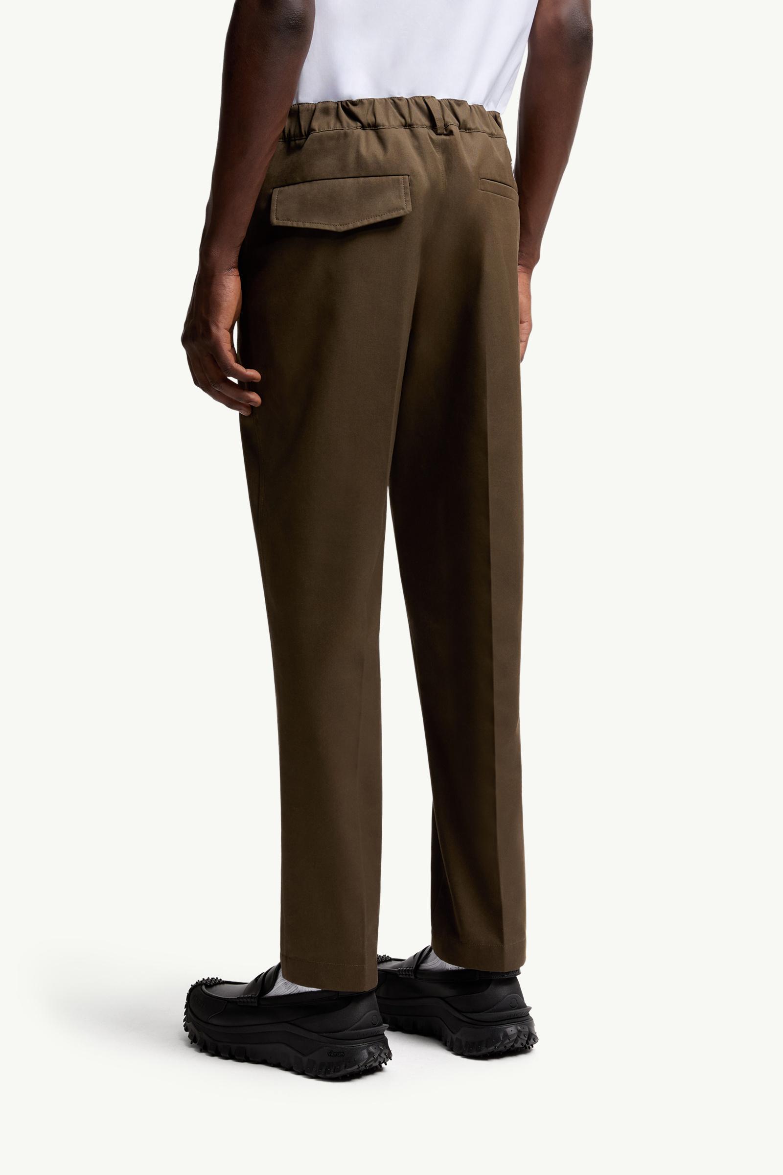 Moncler Tailored Gabardine Pants Olive Green Olive Green