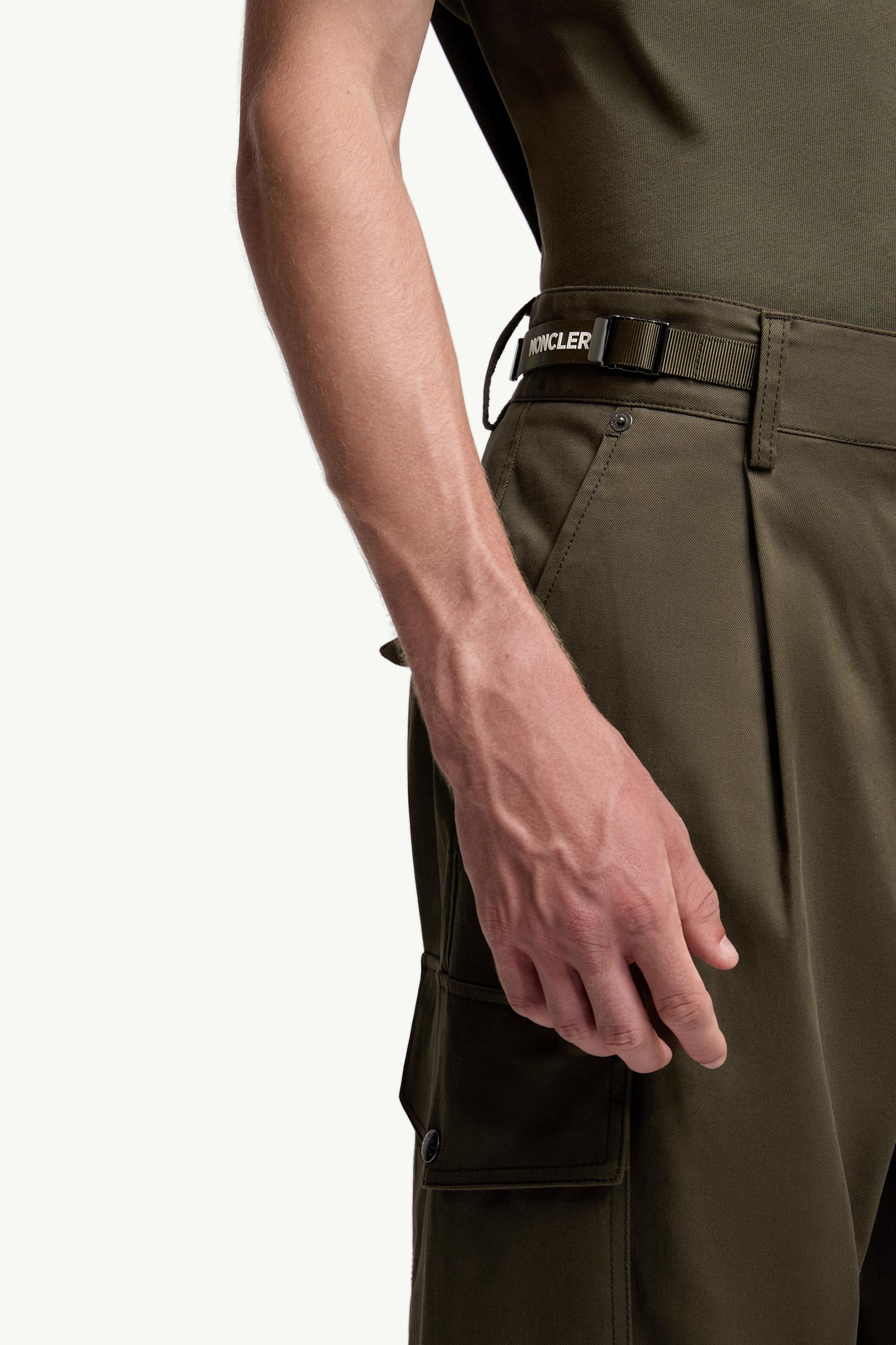 Moncler Cotton Gabardine Cargo Pants Olive Green Olive Green
