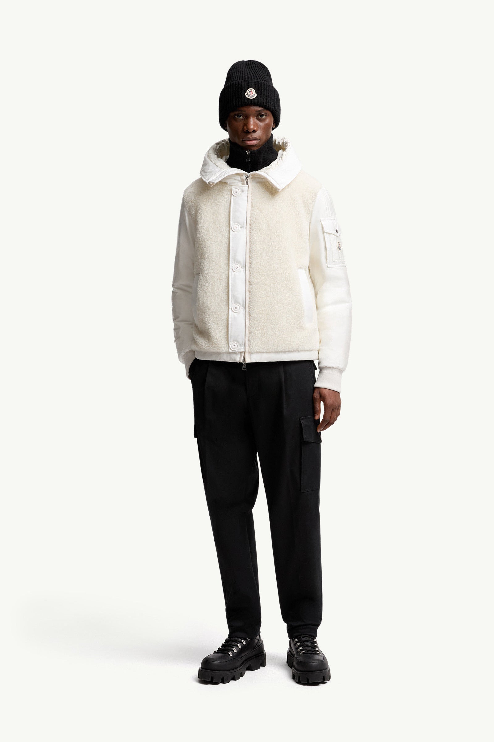 Moncler Cotton Gabardine Cargo Pants Black Black