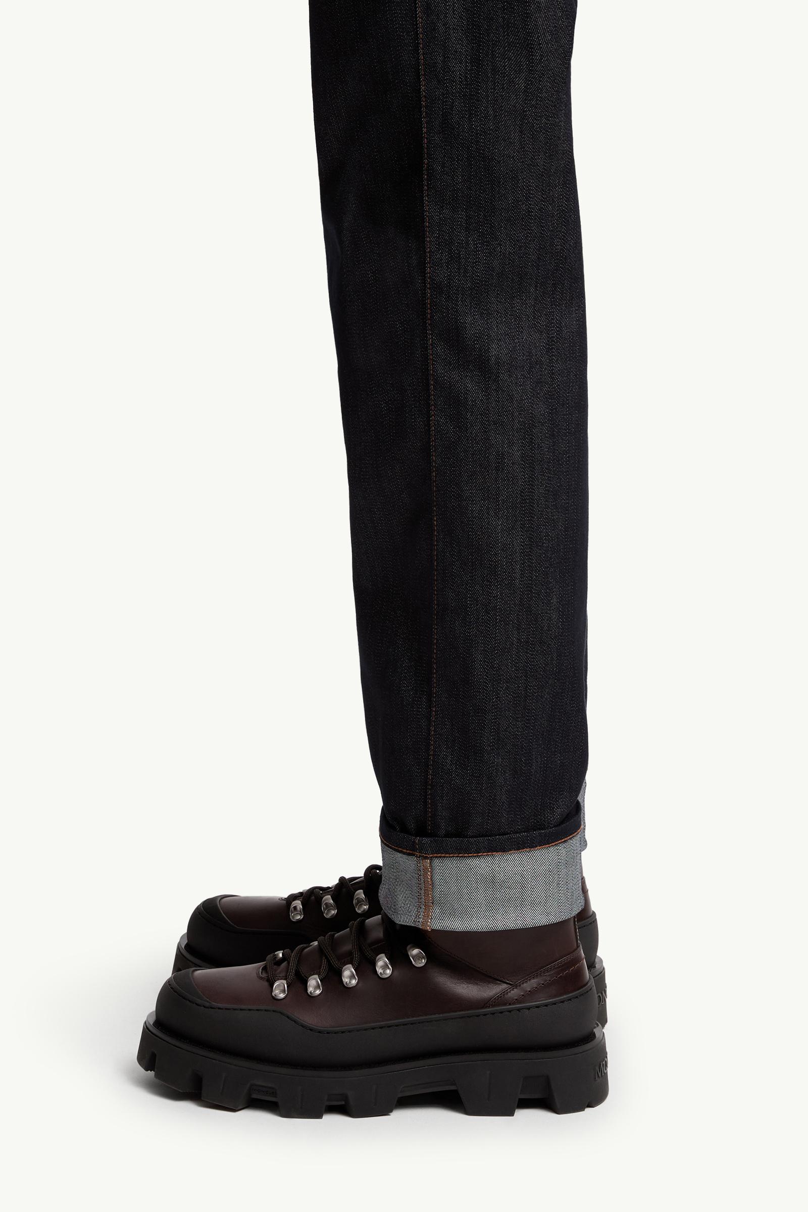 Moncler Straight Leg Denim Jeans Denim Blue Denim Blue