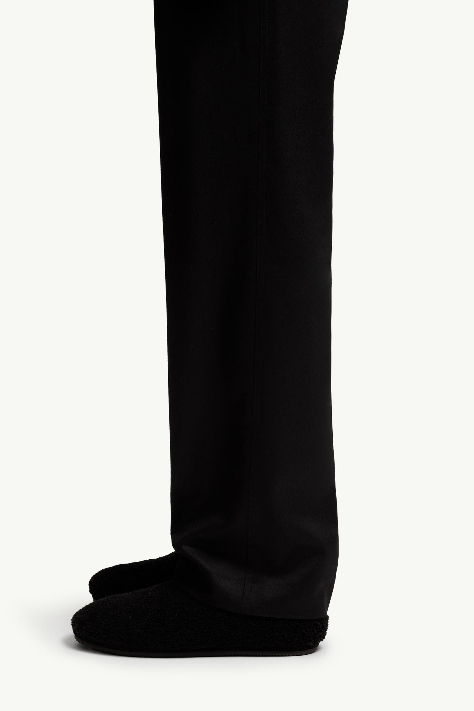 Moncler Wool Flannel Tailored Pants Black Black