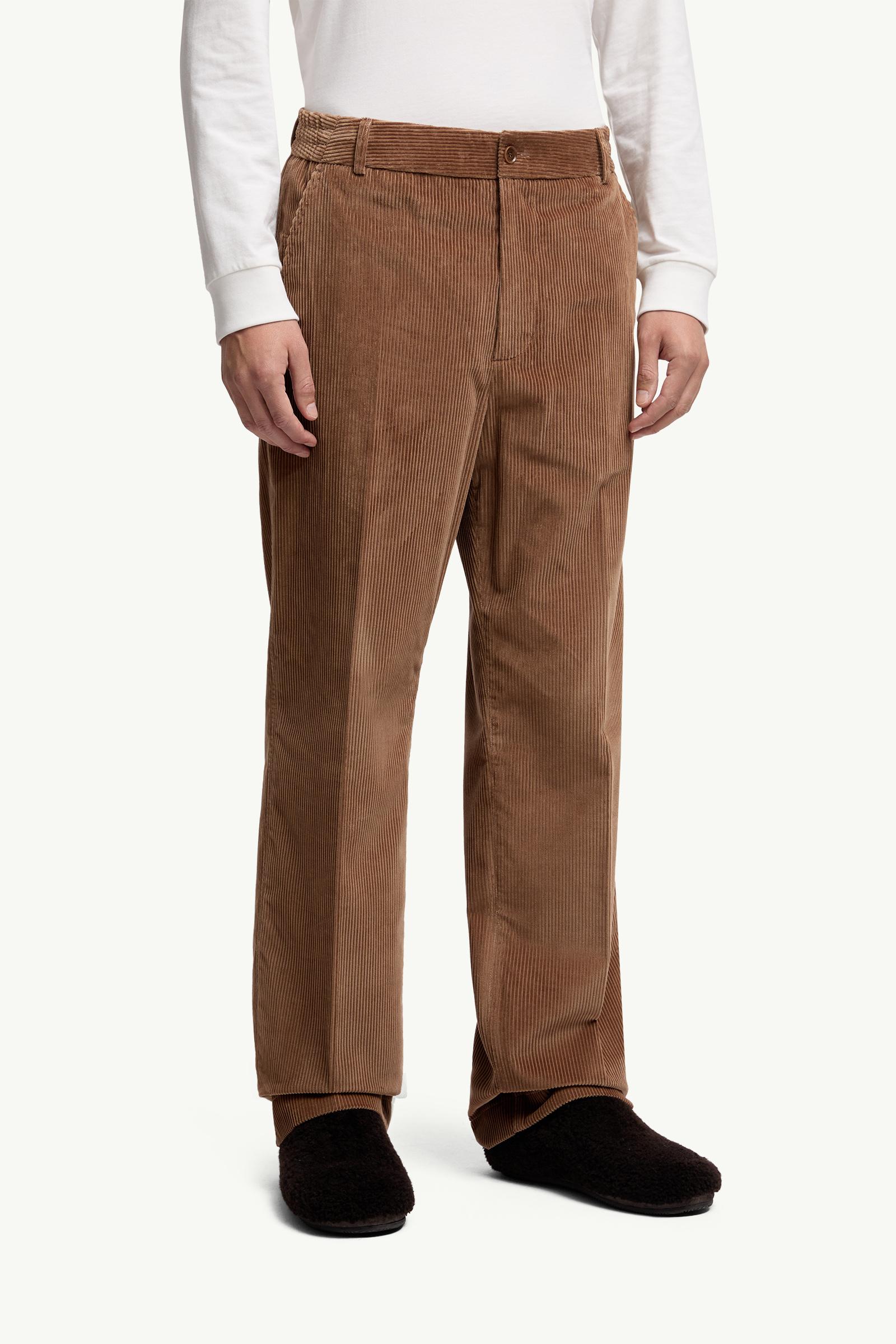 Moncler Corduroy Tailored Pants Brown Brown