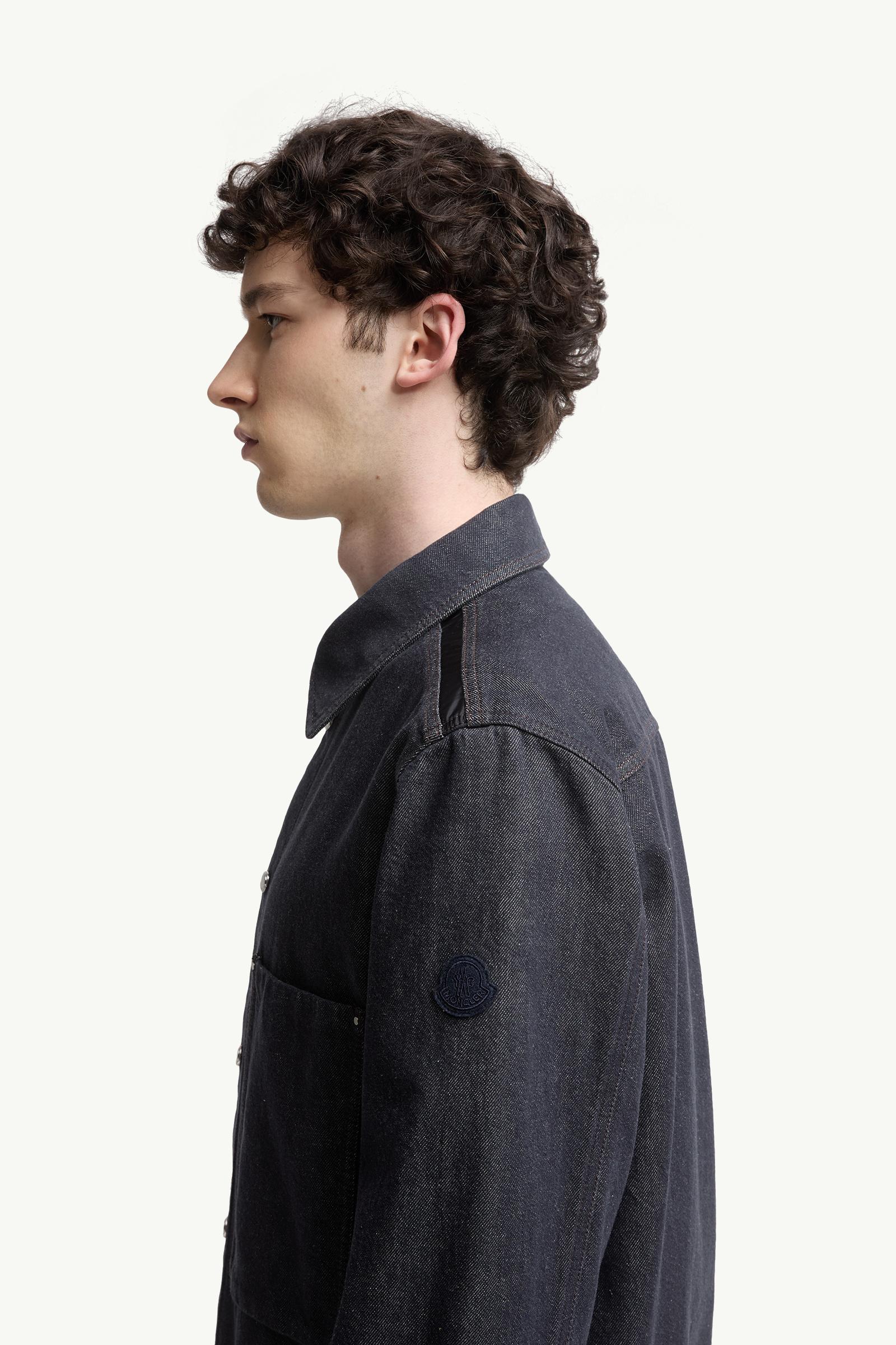 Moncler Denim Long Sleeve Shirt Denim Blue Denim Blue