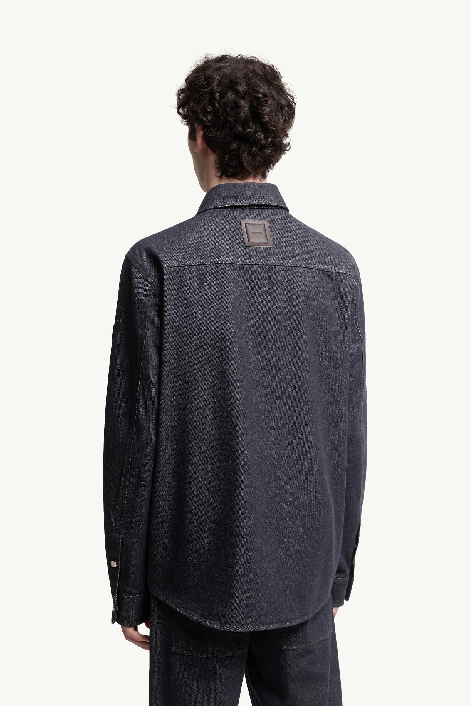 Moncler Denim Long Sleeve Shirt Denim Blue Denim Blue