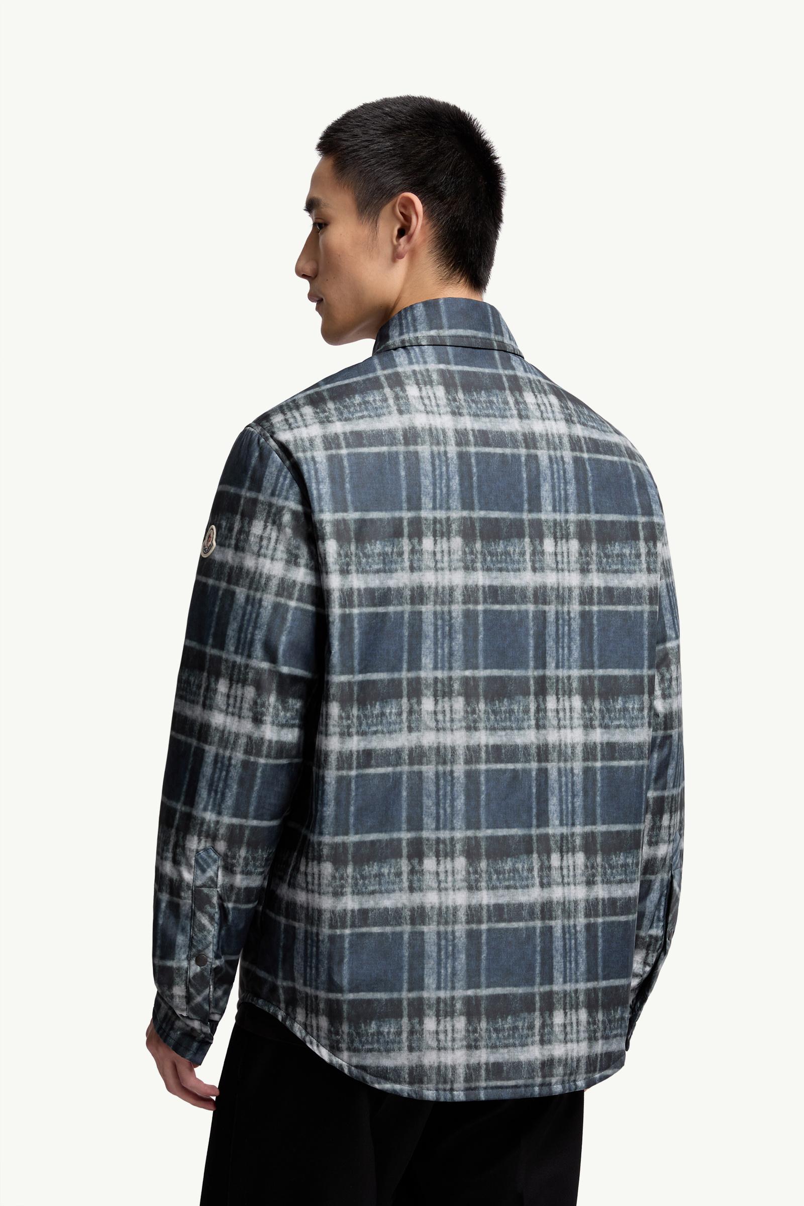Moncler Check Padded Shirt Jacket Blue & Black Blue & Black
