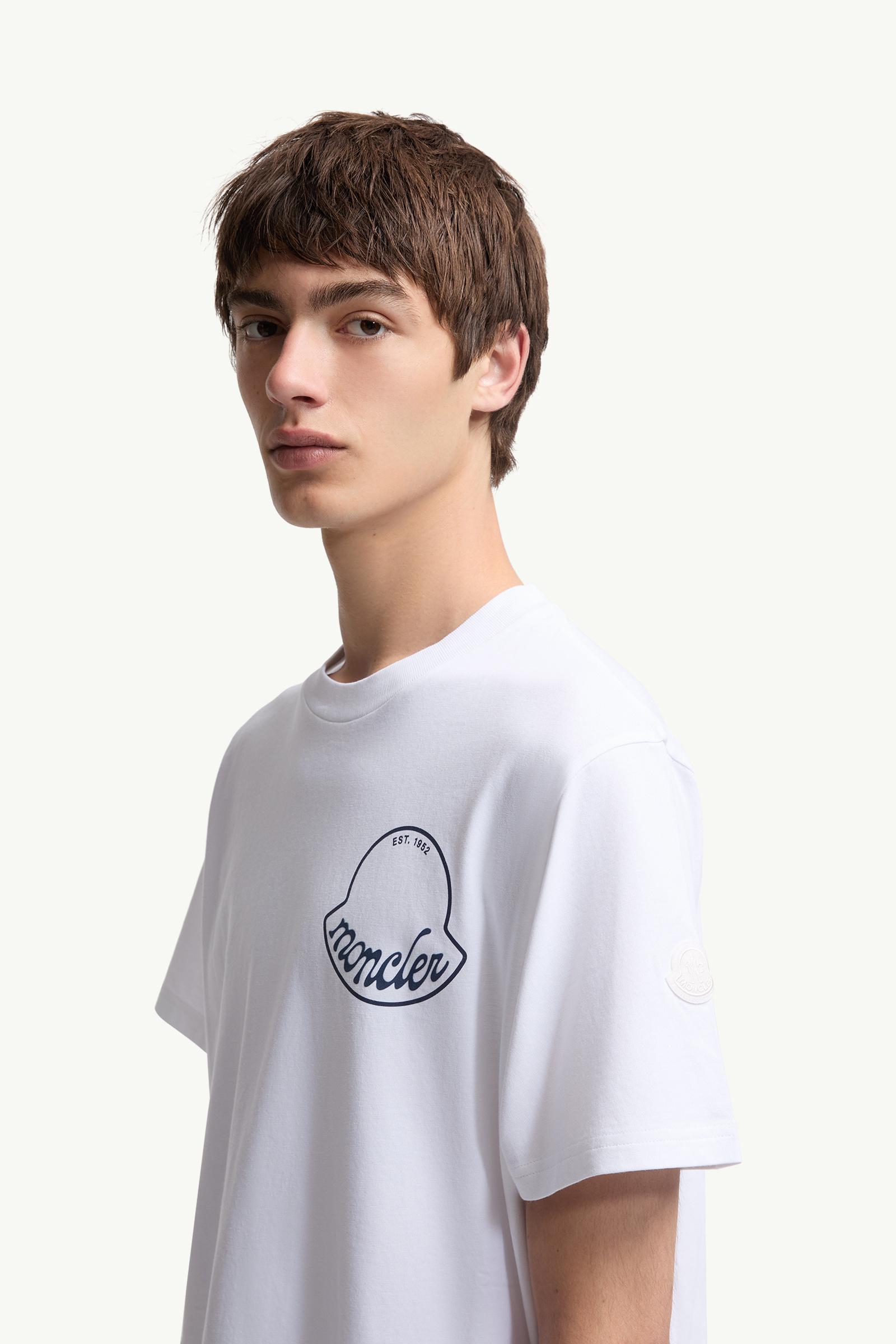 Moncler Logo Cotton T-Shirt White White