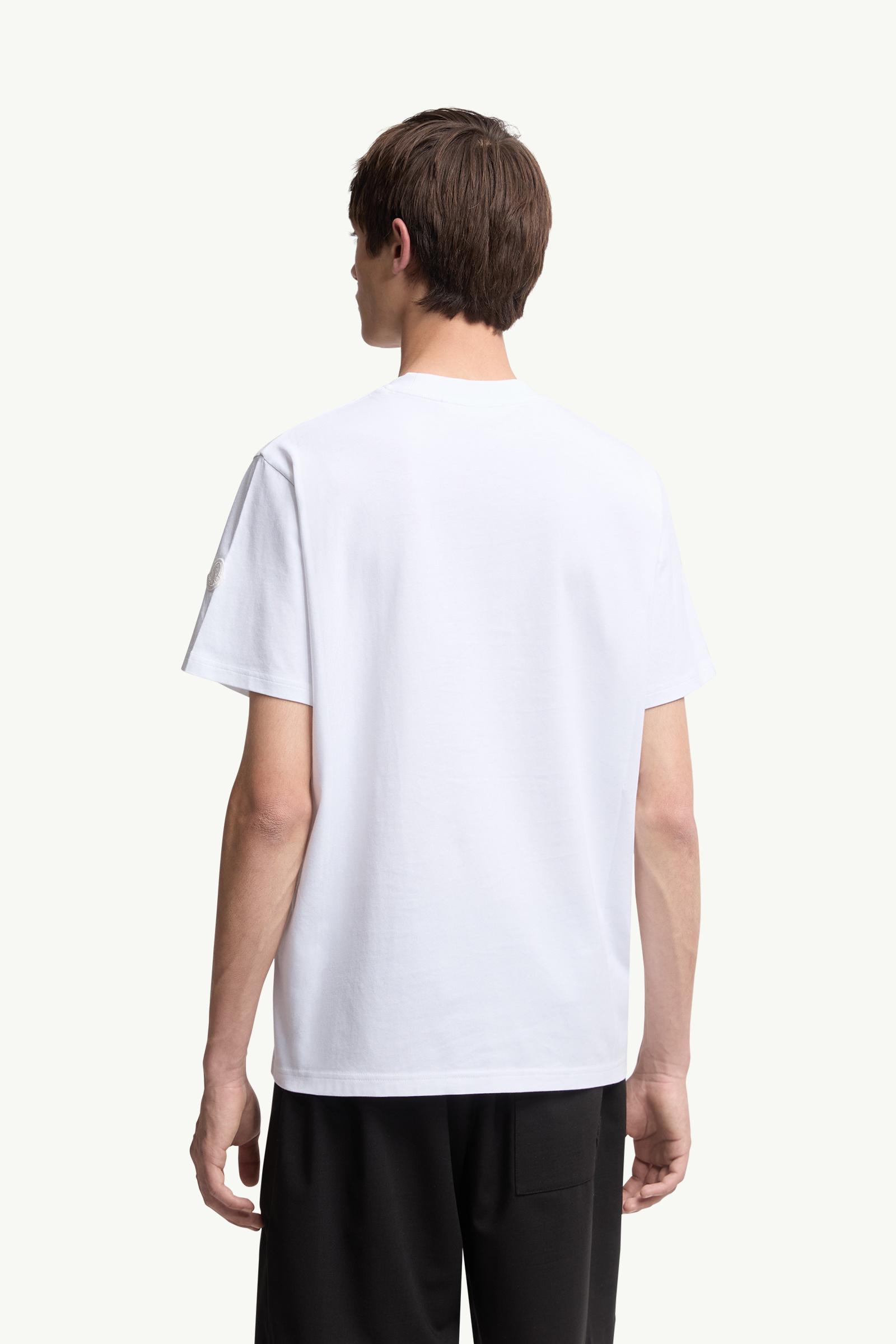 Moncler Logo Cotton T-Shirt White White