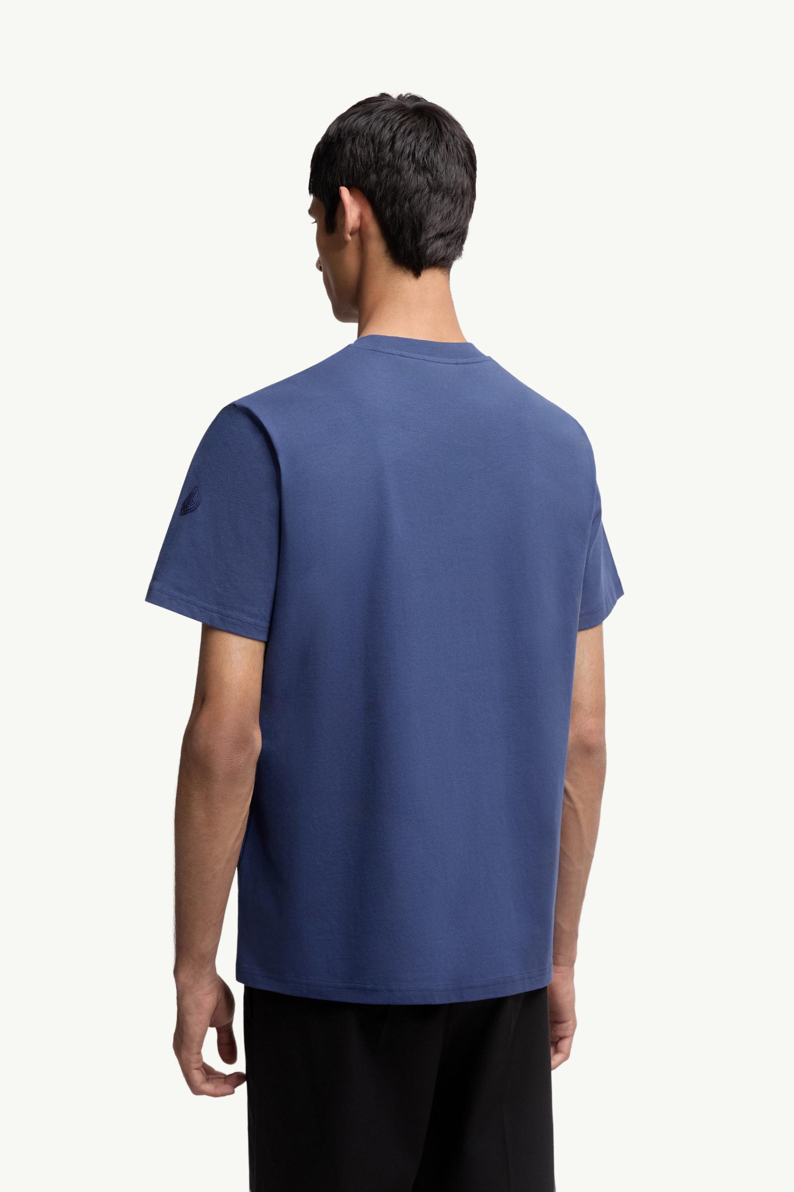 Moncler Logo Cotton T-Shirt Dark Blue Dark Blue